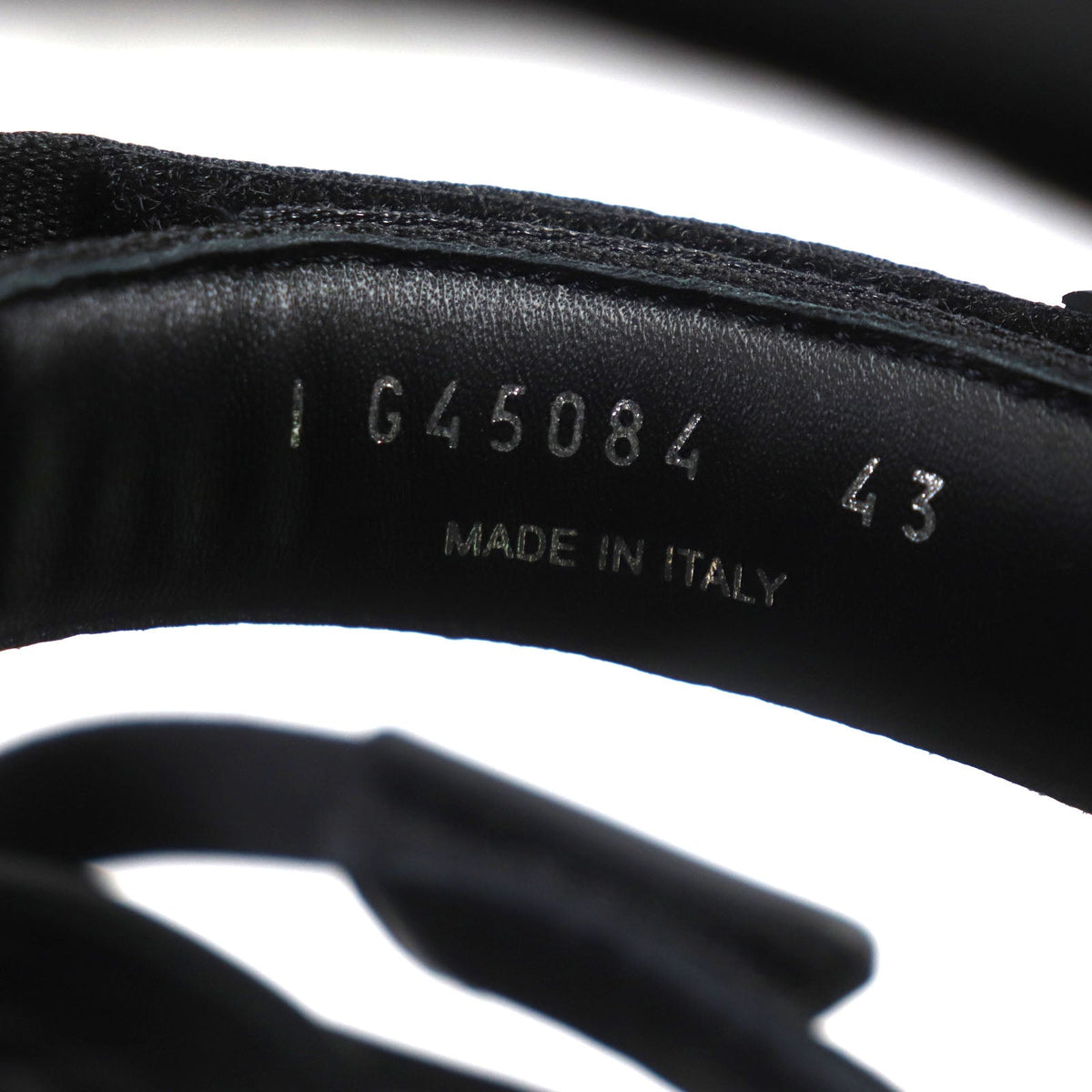 CHANEL Sandals G45084 leather black Velcro 43