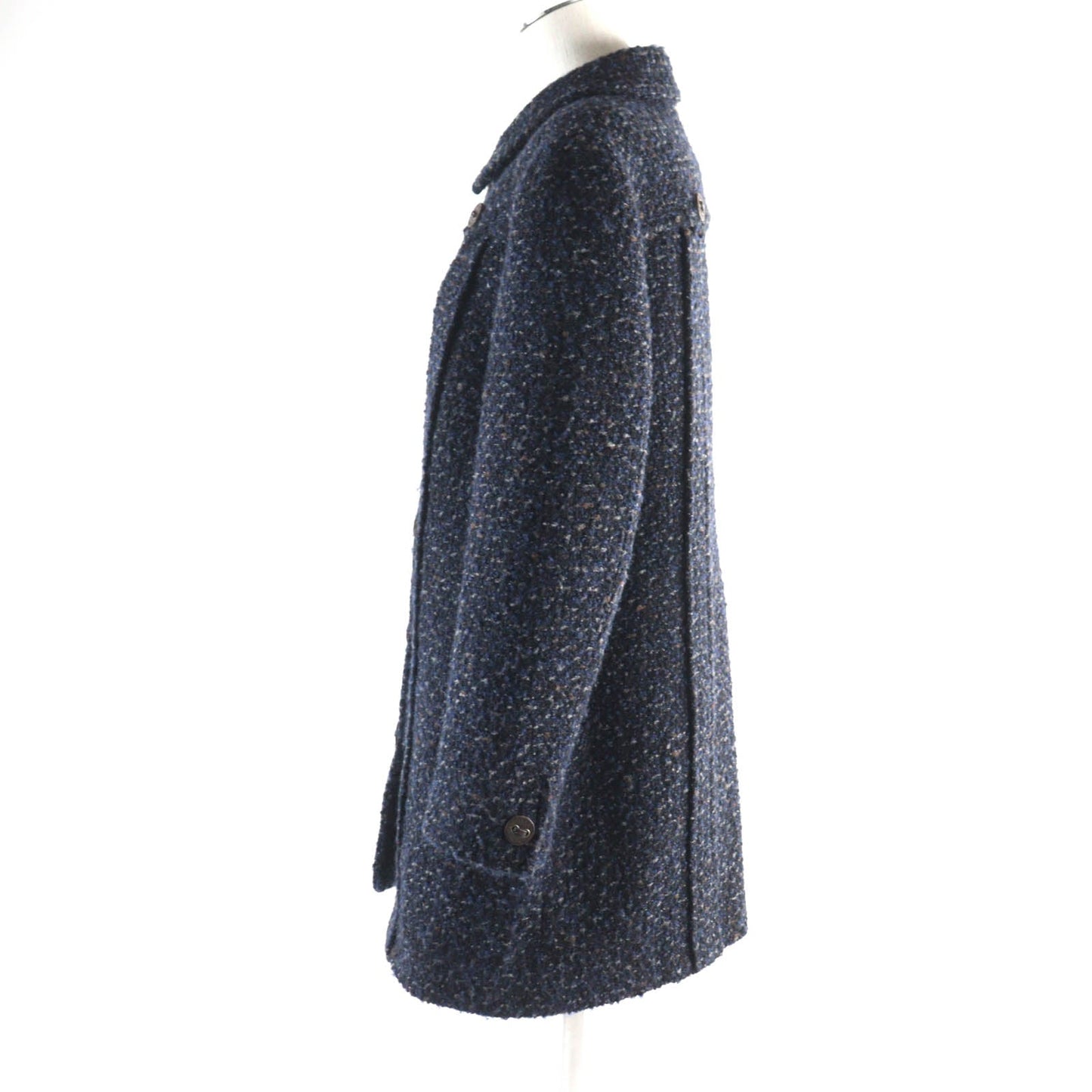 CHANEL coat 02A P19979 wool Navy type 46
