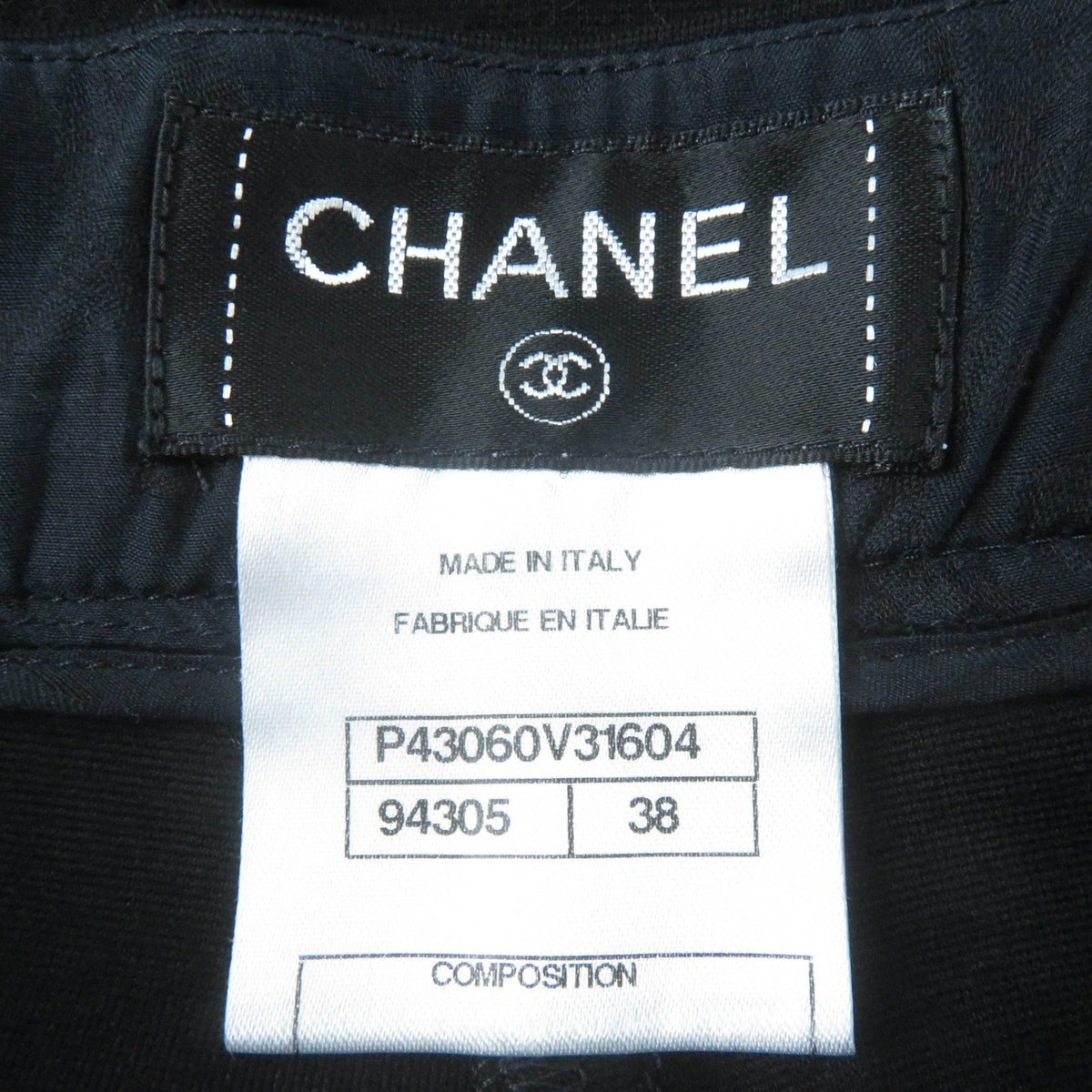 CHANEL Pants P43060V31604 Rayon black 38