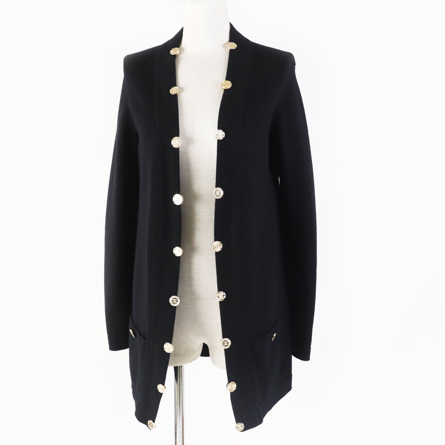 CHANEL cardigan 22P P72463 cashmere black 34