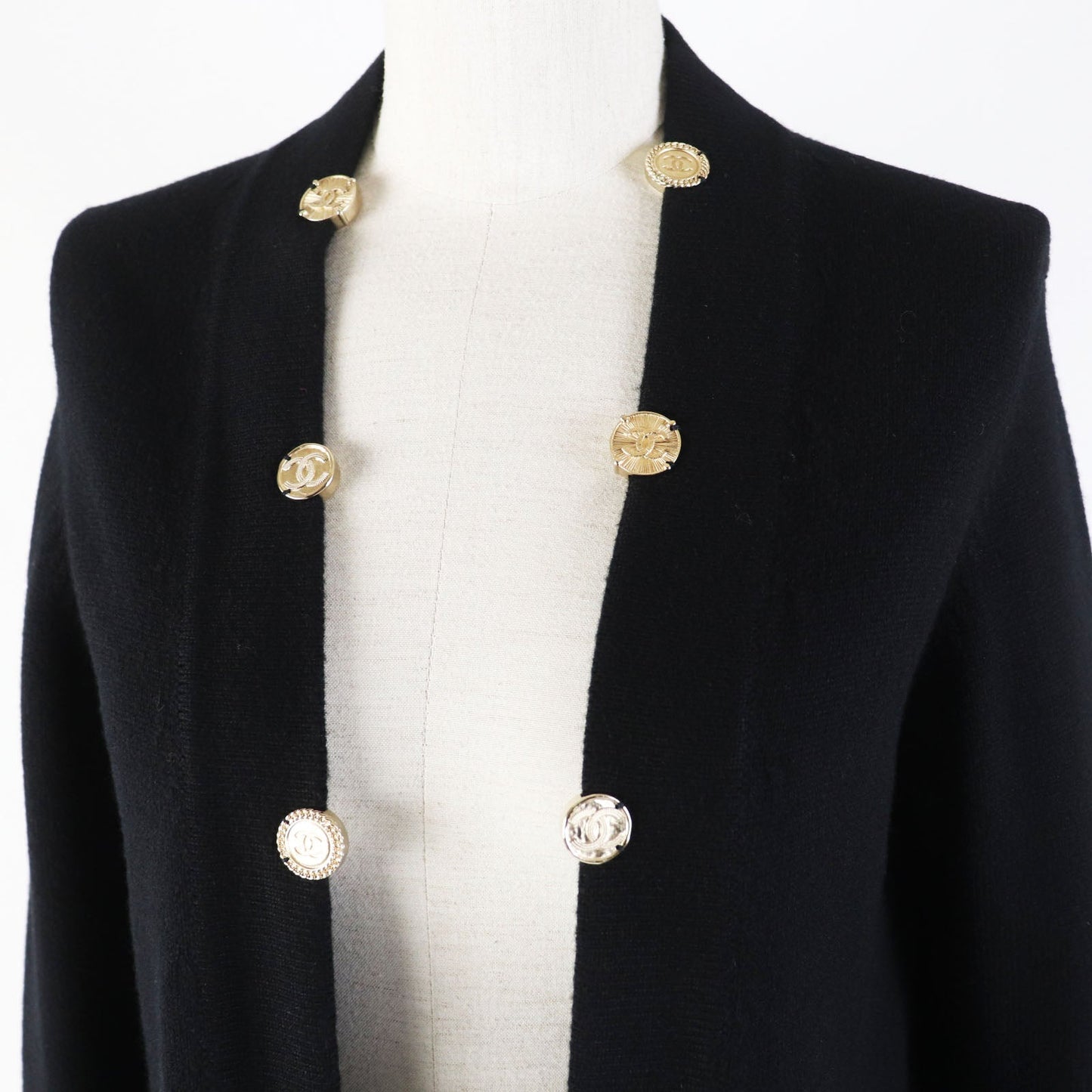 CHANEL cardigan 22P P72463 cashmere black 34