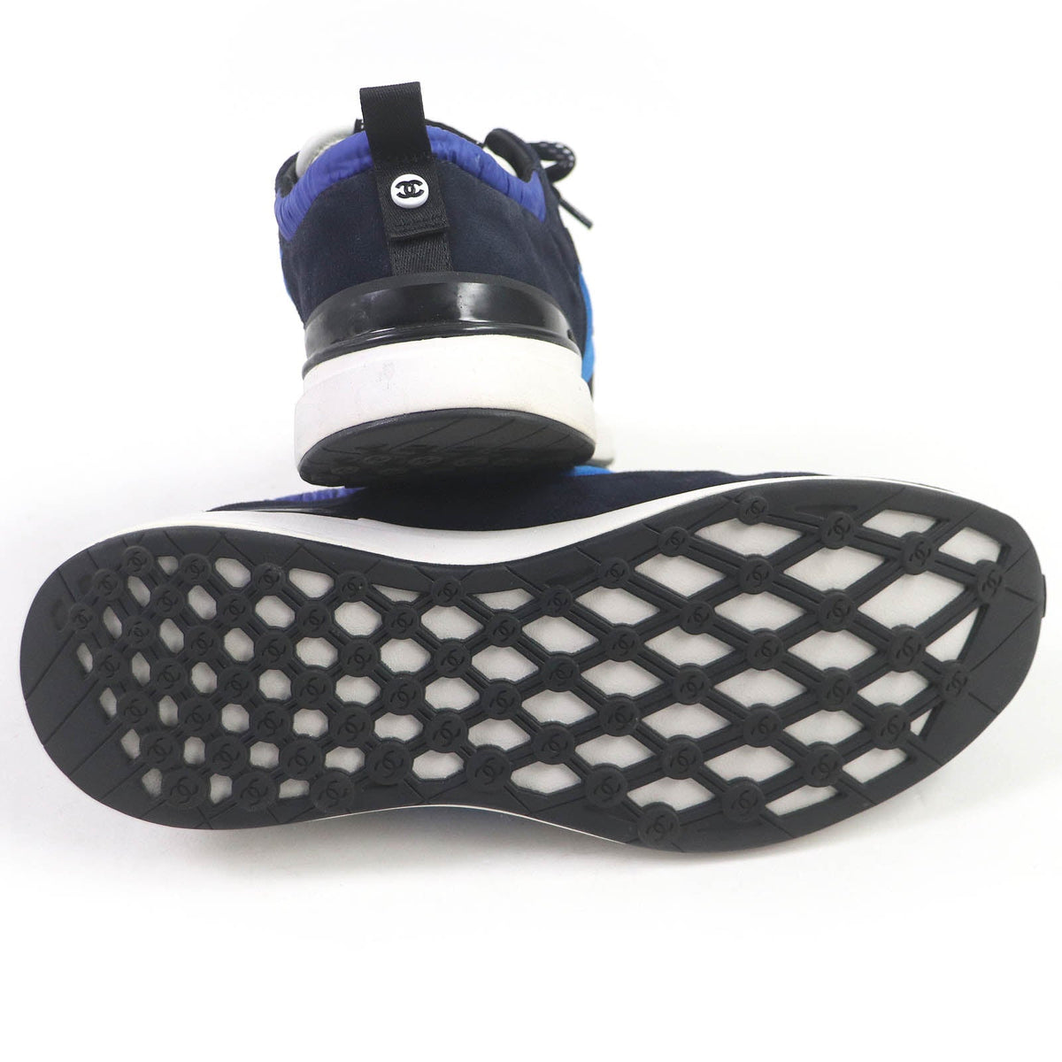 CHANEL Low cut sneakers G38484 Suede leather blue 41