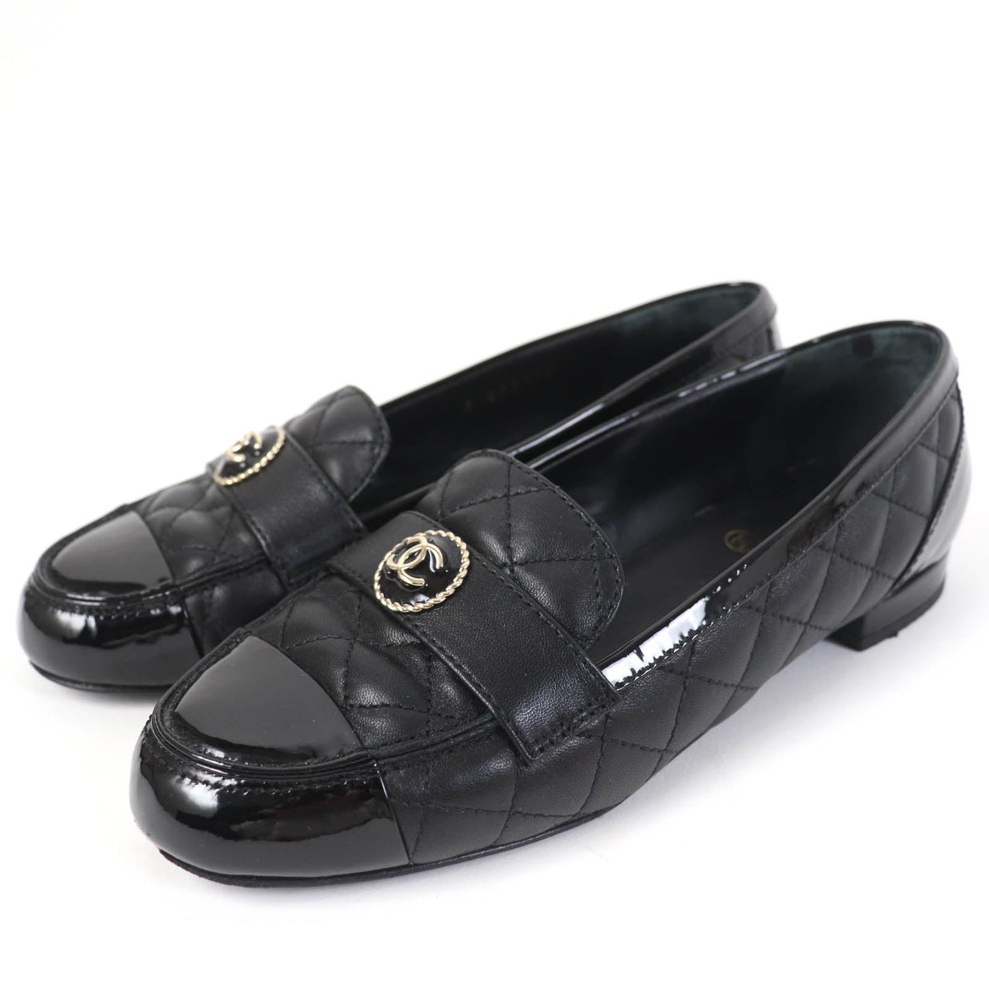 CHANEL Ballet shoes 23B G45122 leather black 36.5