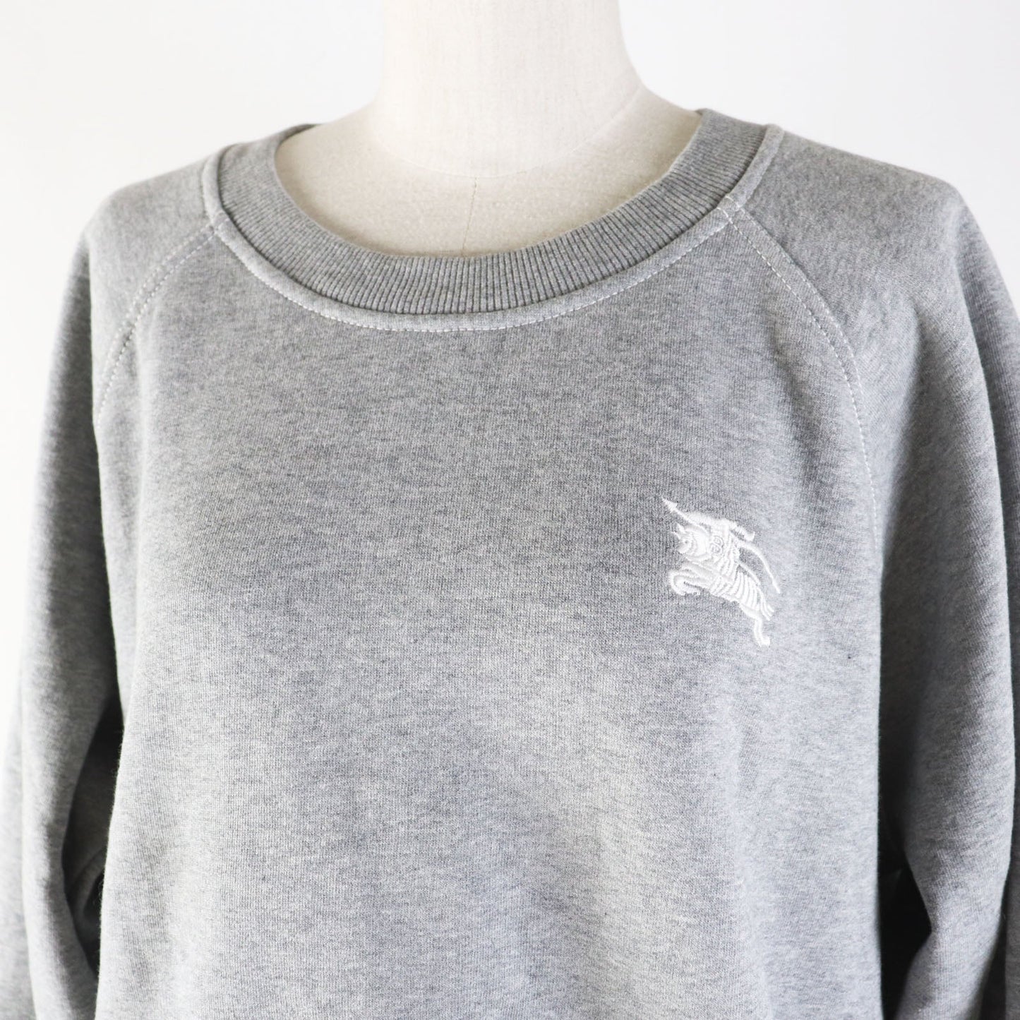 Burberry Embroidered Logo Sweatshirt Gray XL
