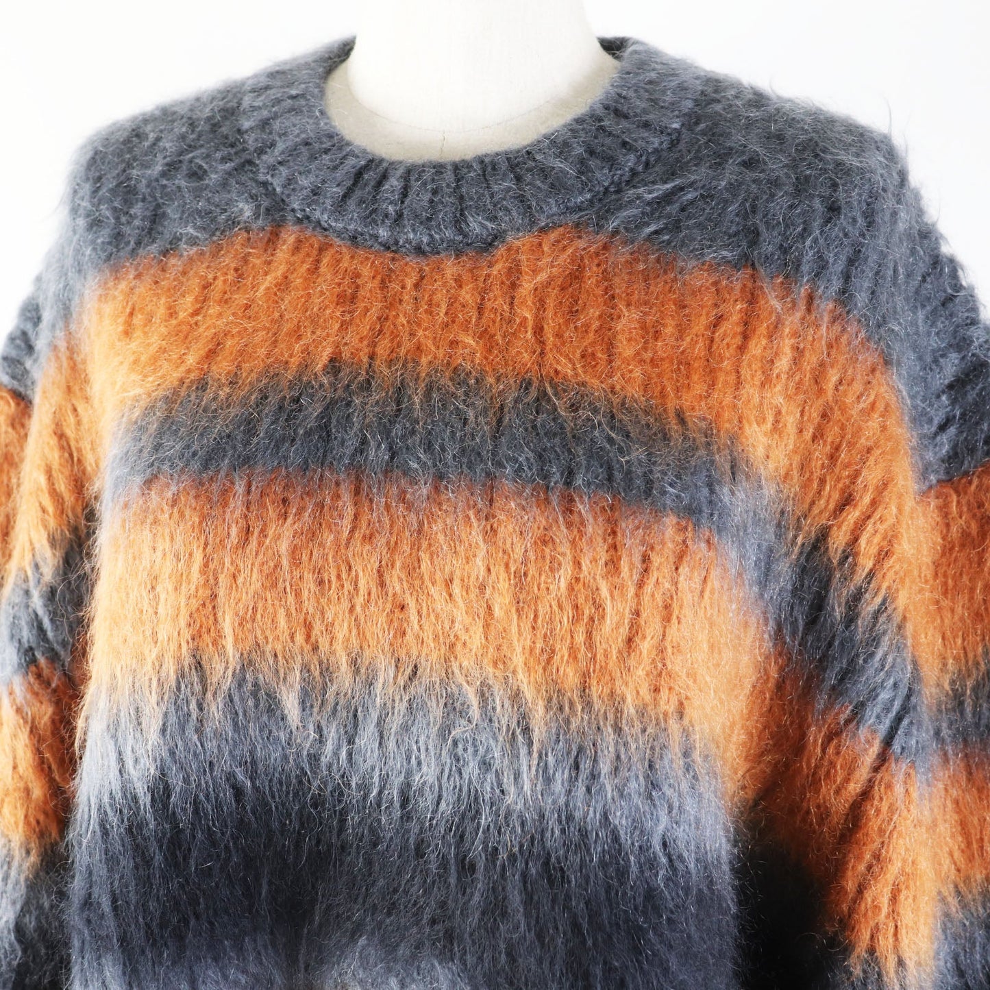 Burberry Mohair Silk Striped Knit Sweater M