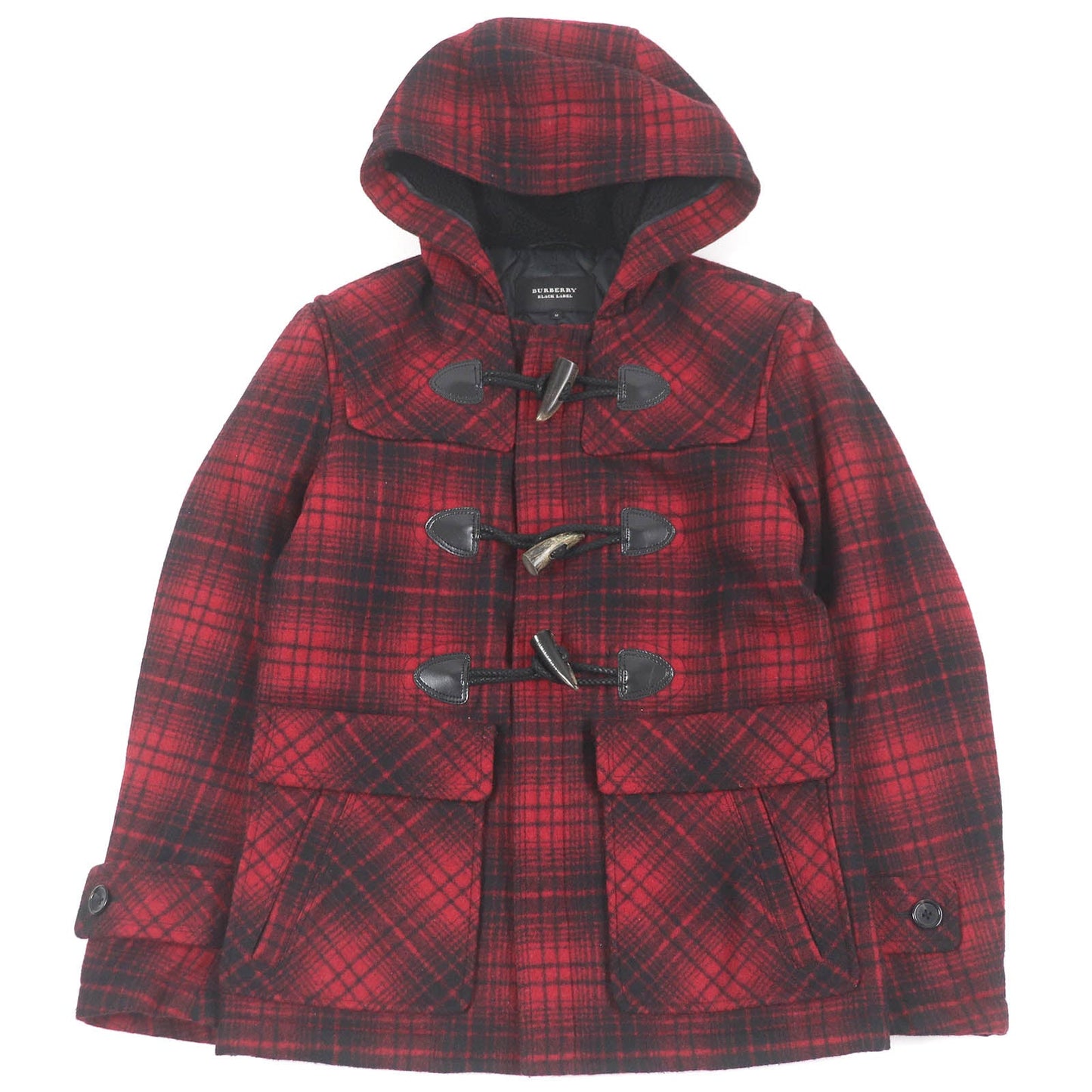 Burberry Wool Nylon Toggle Hoodie Duffel Coat M
