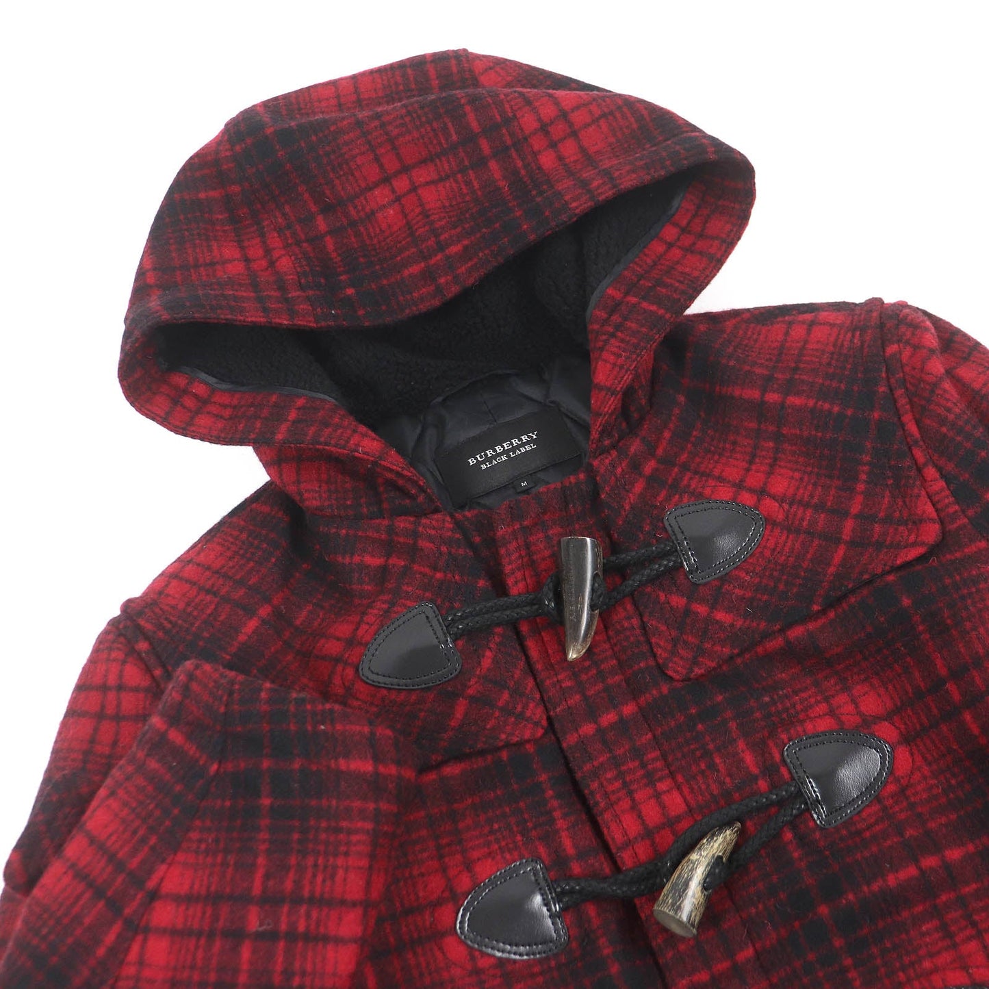 Burberry Wool Nylon Toggle Hoodie Duffel Coat M