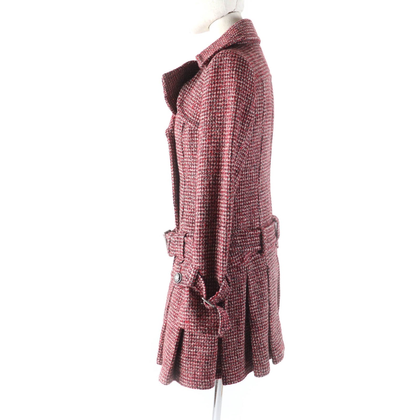 Burberry Wool Nylon Tweed Coat Women