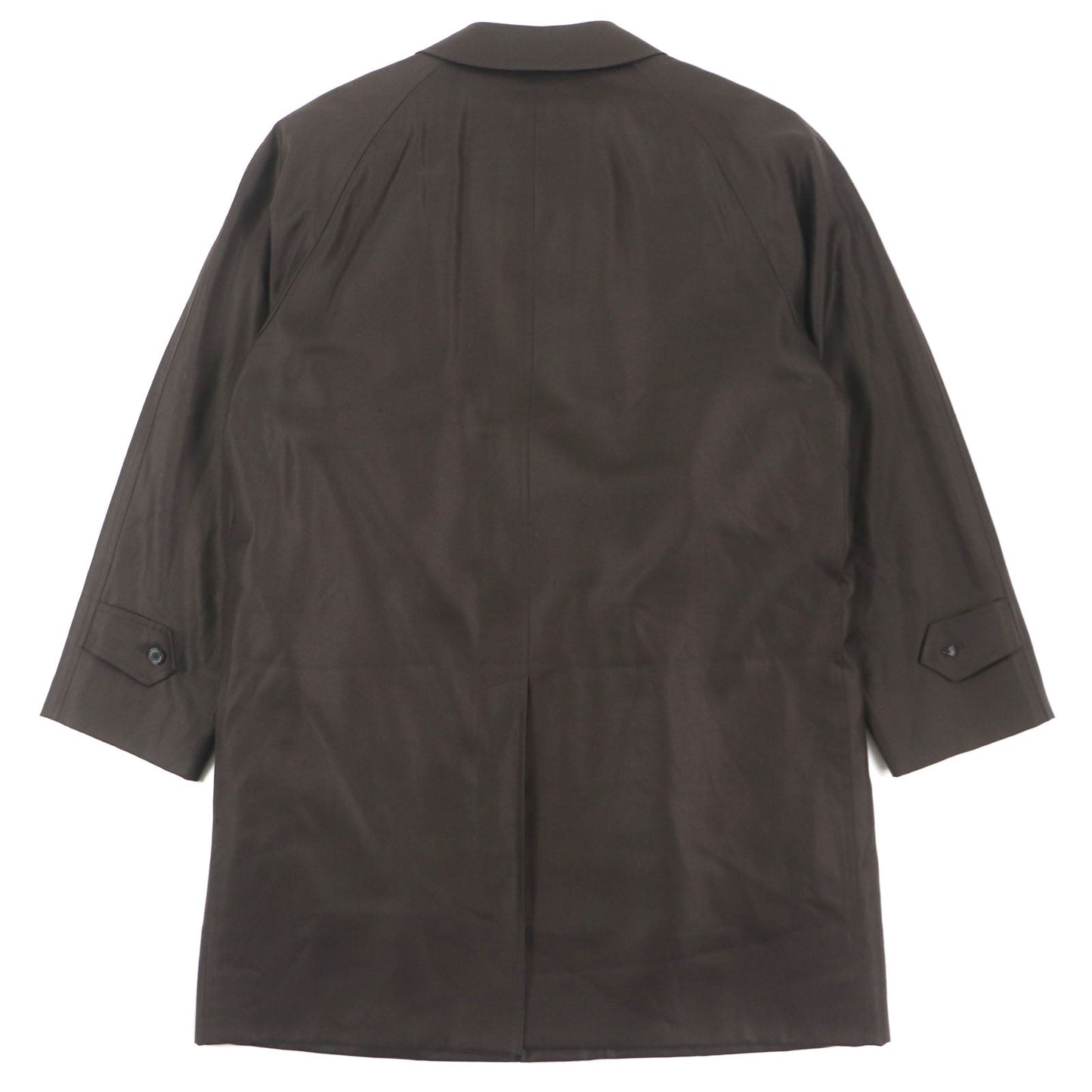 Burberry Wool Silk Blend Dark Brown Coat