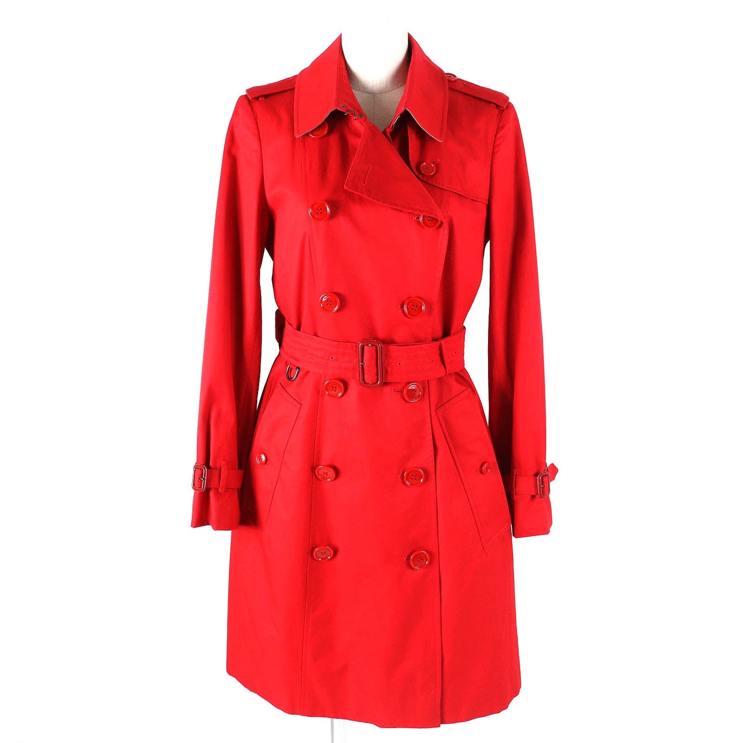 Burberry Cotton Trench Coat Red 40 Women