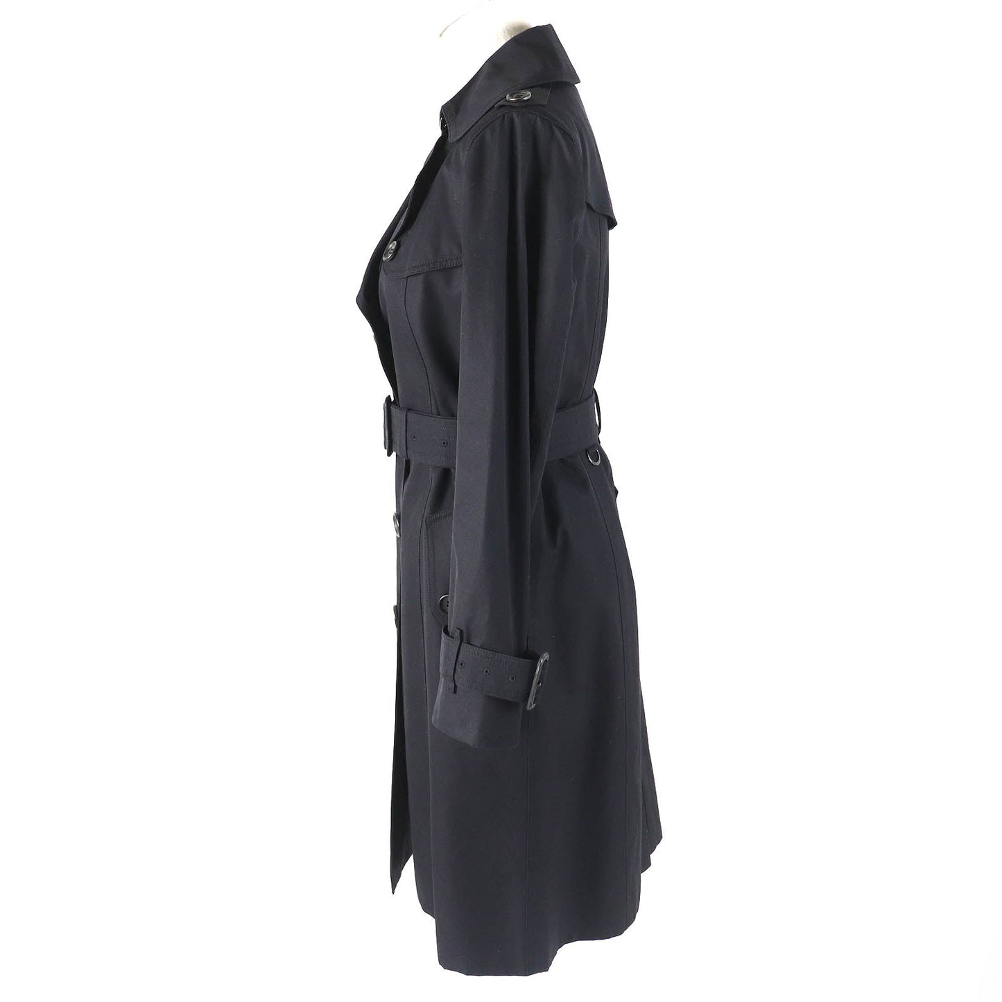 Burberry Cotton Trench Coat Black Women