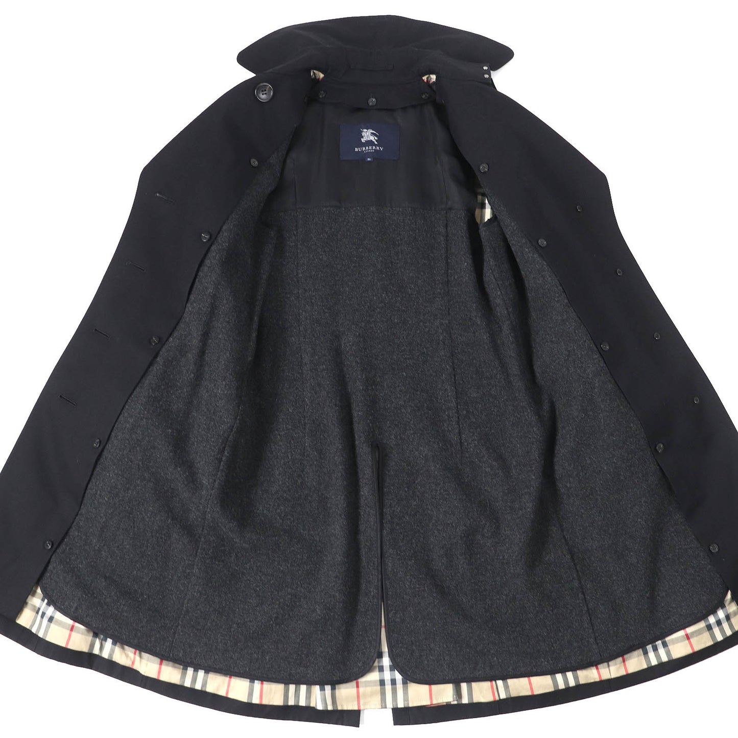 Burberry Cotton Trench Coat Black Women