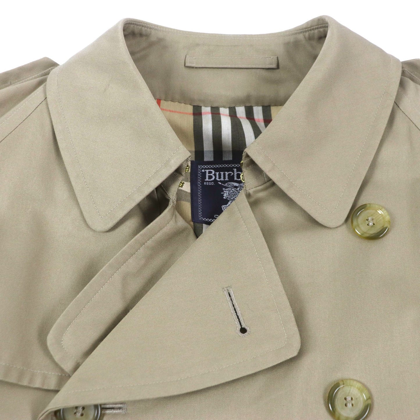 Burberry Cotton Polyester Trench Coat Beige 42