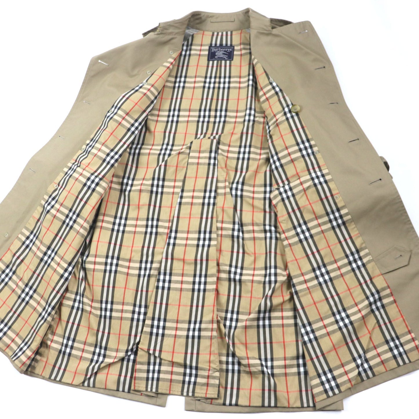 Burberry Cotton Polyester Trench Coat Beige 42