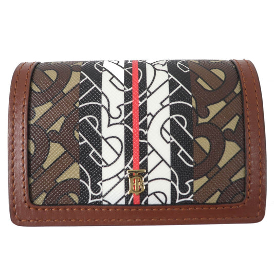 Burberry TB Pattern Chain Wallet Brown
