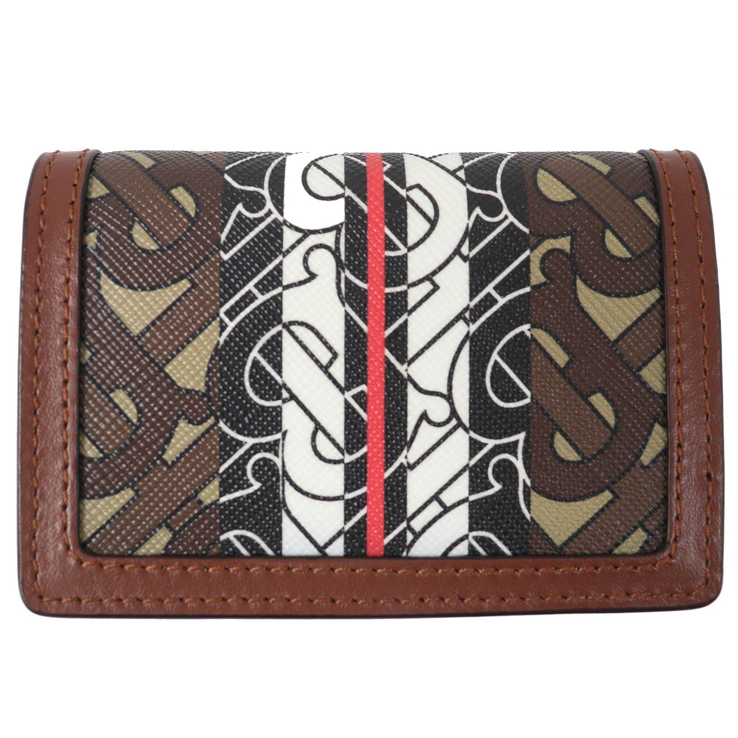 Burberry TB Pattern Chain Wallet Brown