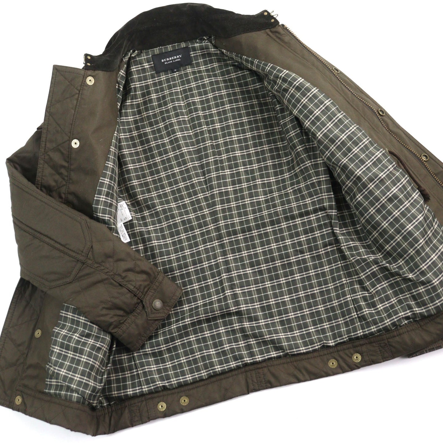 Burberry Cotton Quilted Jacket Brown M