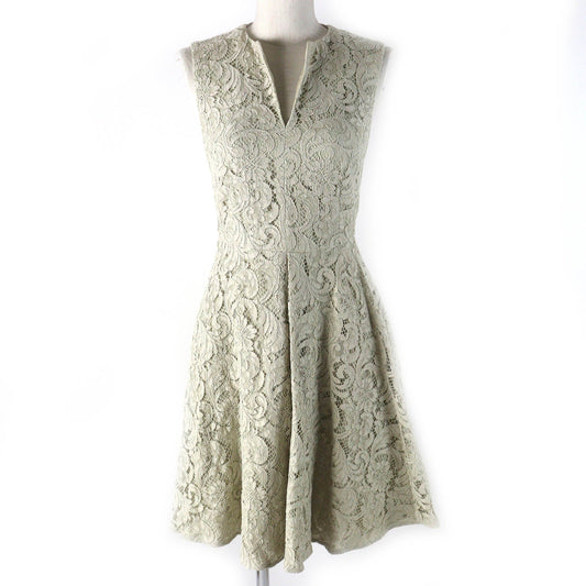 Burberry Lace Sleeveless Dress Light Beige