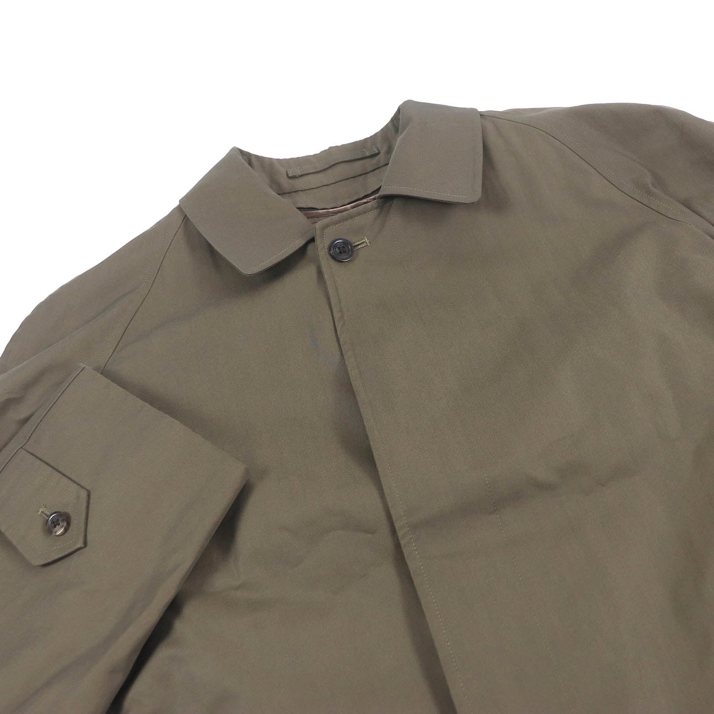 Burberry Cotton Liner Check Coat Khaki