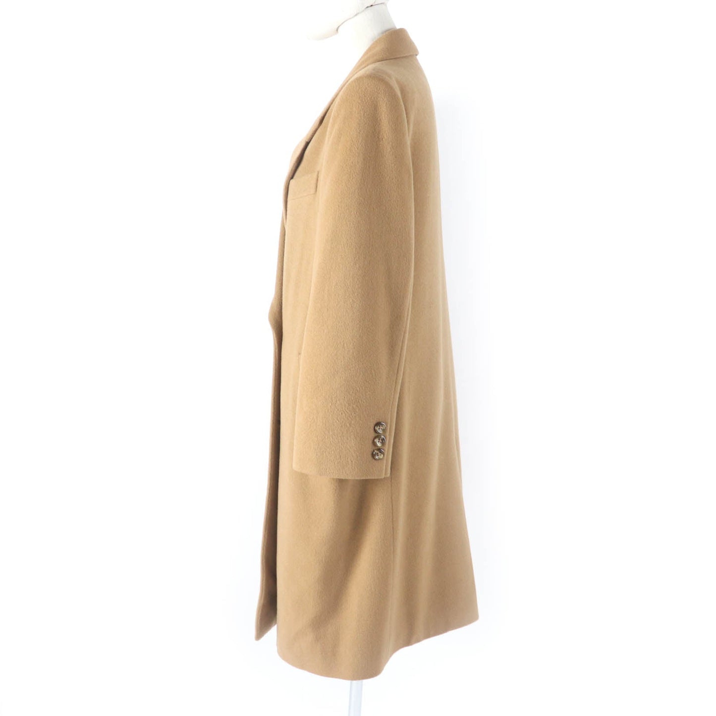 Burberry Vintage Wool Double Chester Coat Camel