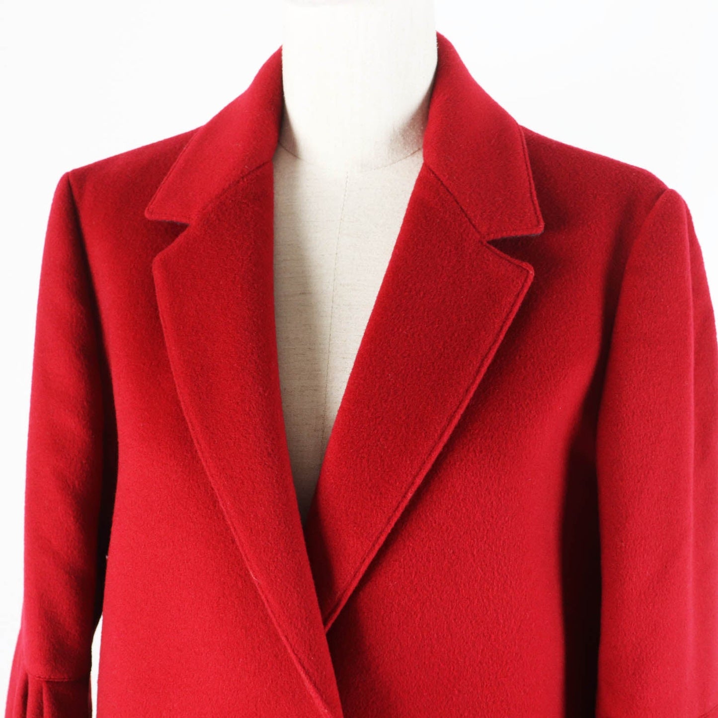 Burberry Wool Cashmere Coat with Gold Logo Button