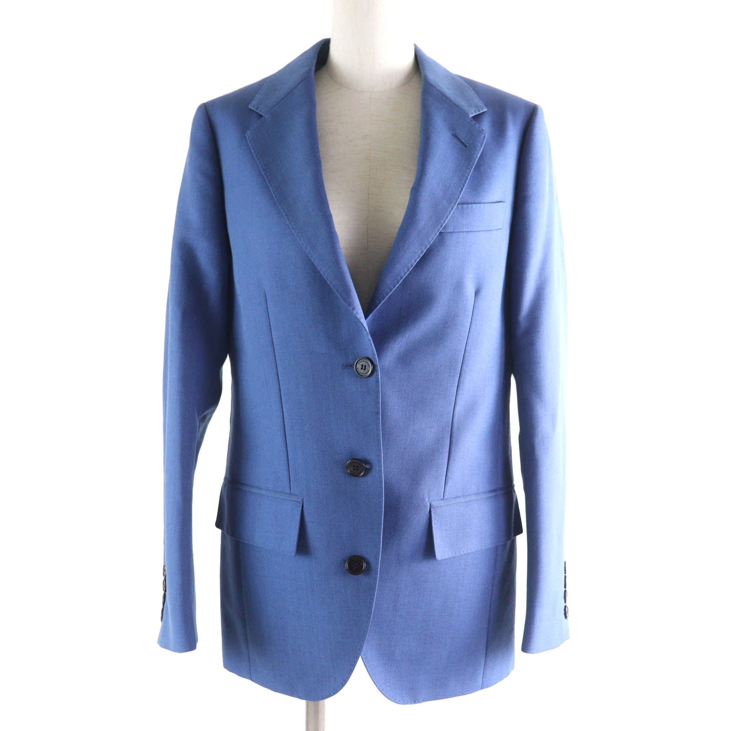 Burberry Wool Mohair Logo Button Tailored Jacket