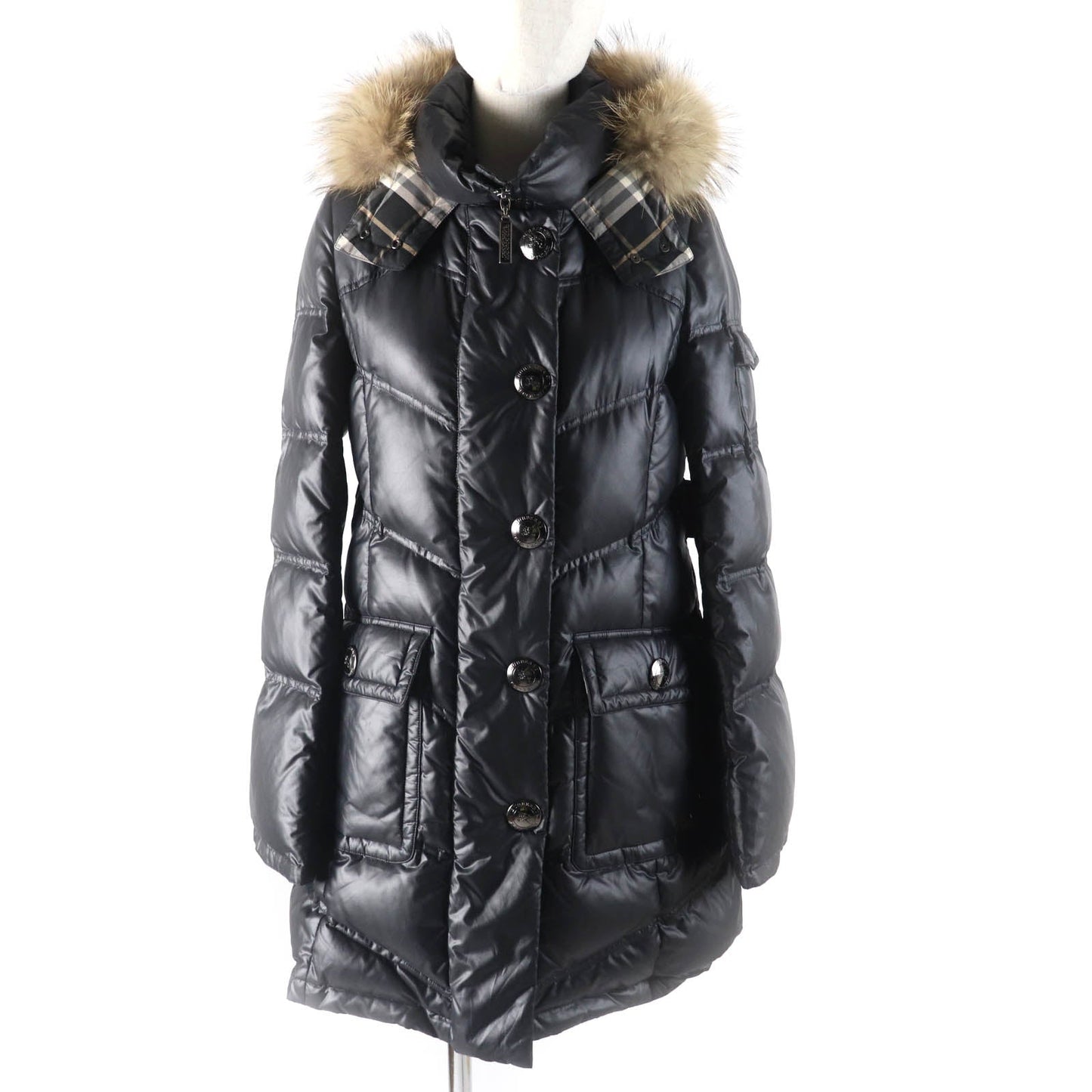 Burberry Women's Down Coat with Fur Hood