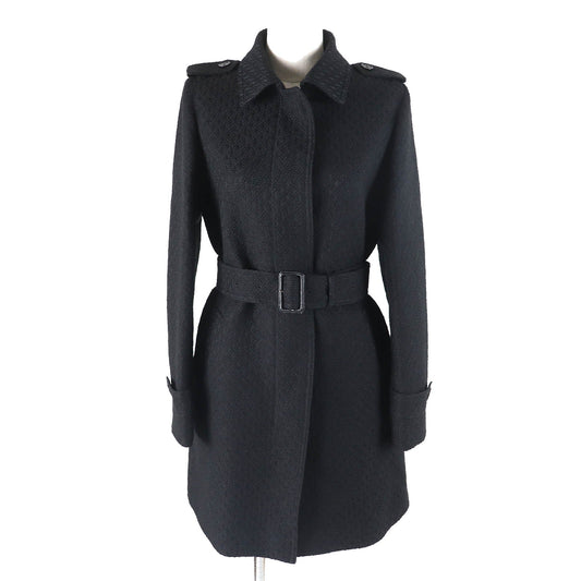 Burberry Wool Polyester Belted Coat Women