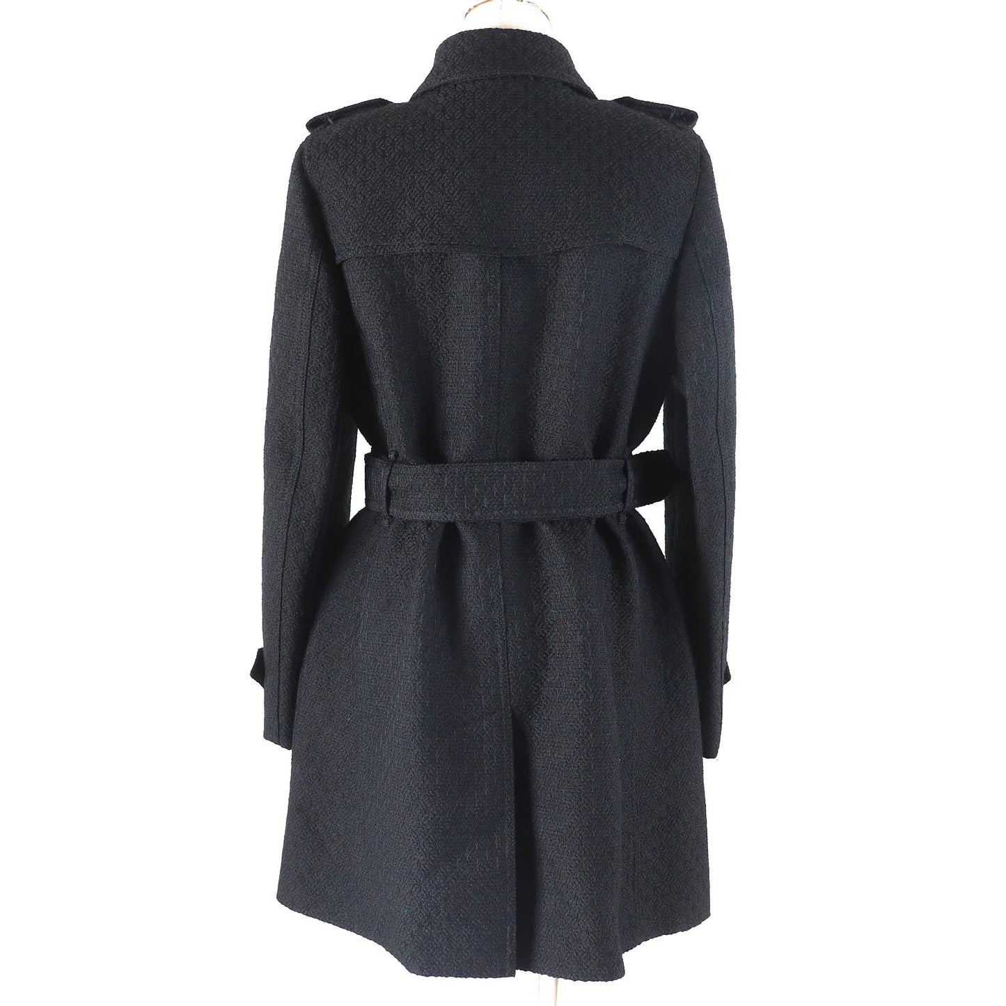 Burberry Wool Polyester Belted Coat Women