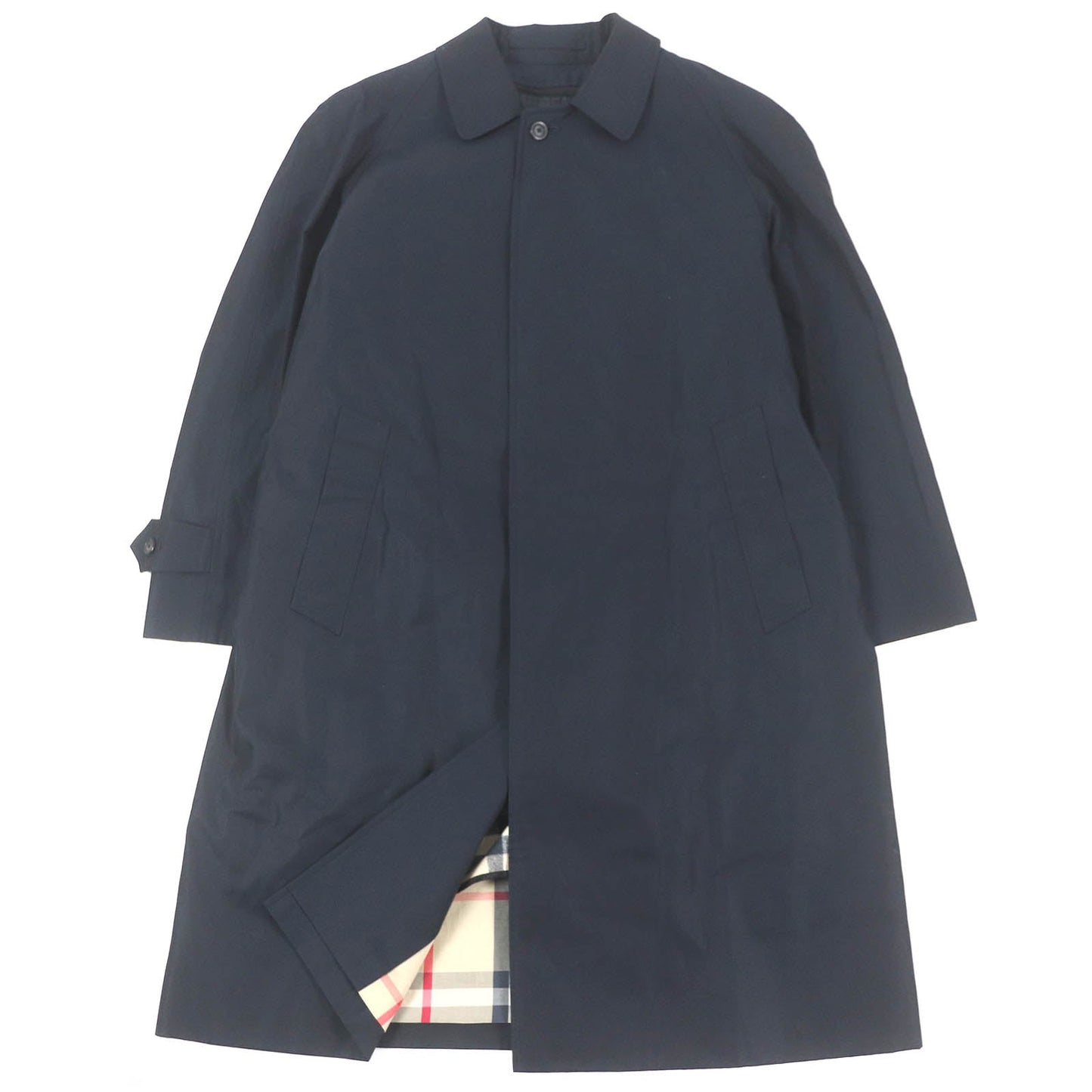 Burberry Cotton Nova Check Coat Dark Navy