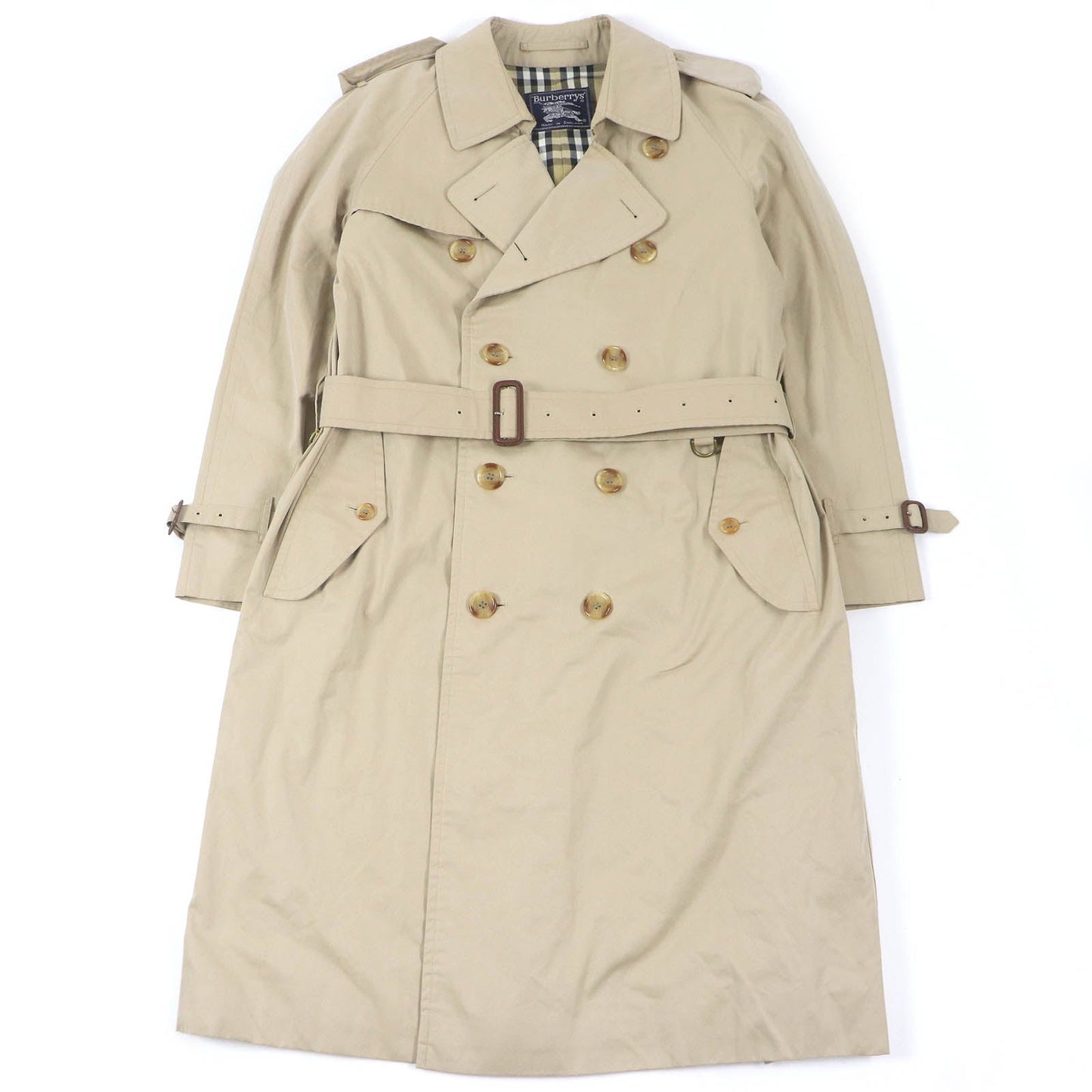 Burberry Vintage Cotton Trench Coat Beige