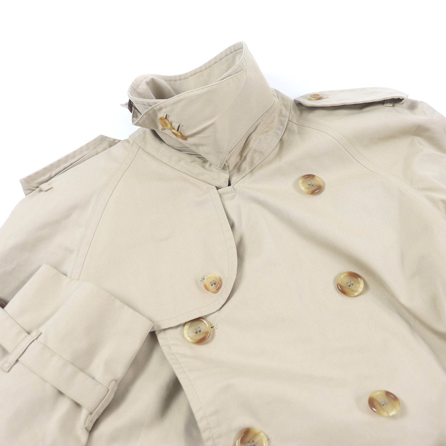 Burberry Vintage Cotton Trench Coat Beige