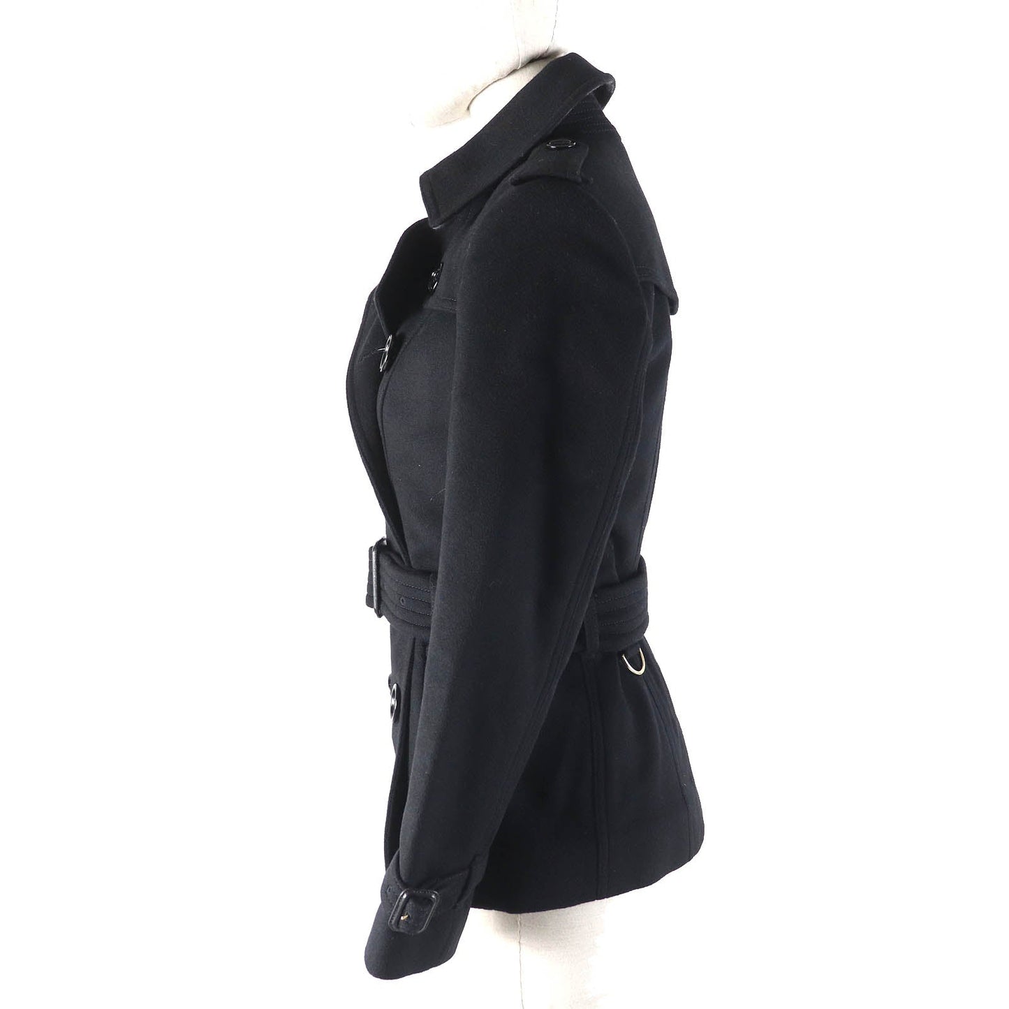 Burberry Wool Cashmere Trench Coat Black 36