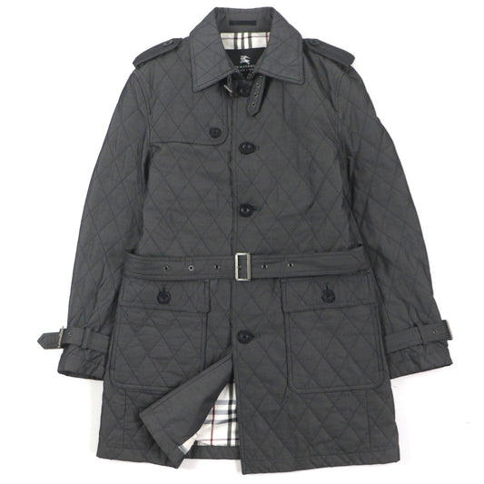 Burberry Quilted Trench Coat Dark Gray M
