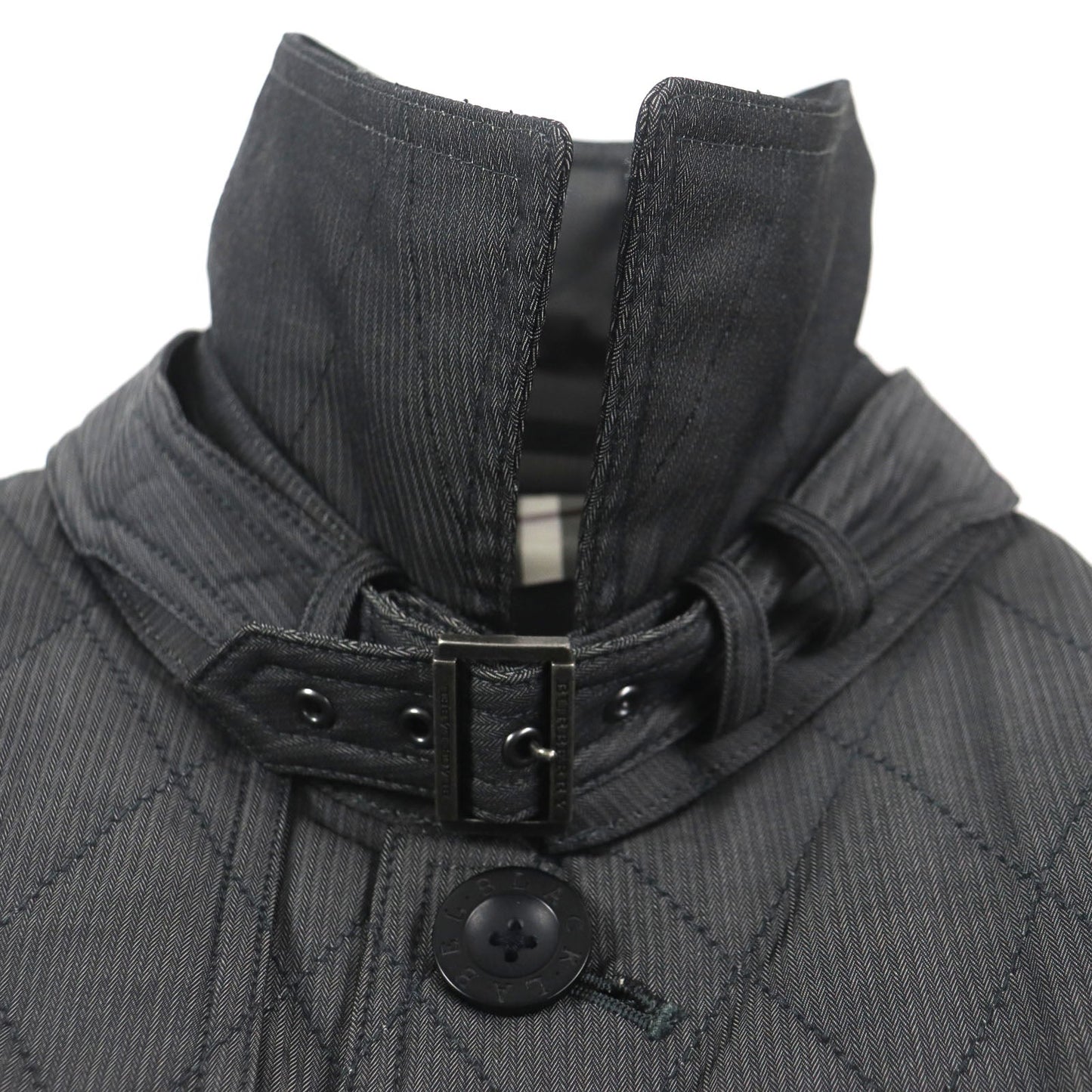 Burberry Quilted Trench Coat Dark Gray M