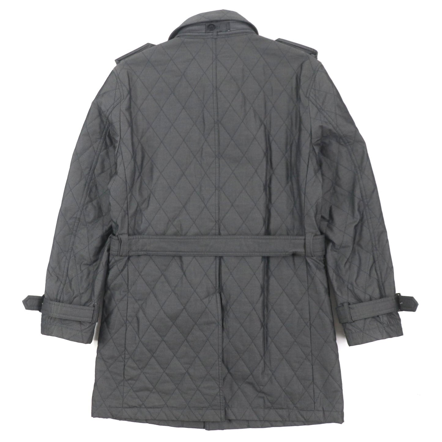 Burberry Quilted Trench Coat Dark Gray M