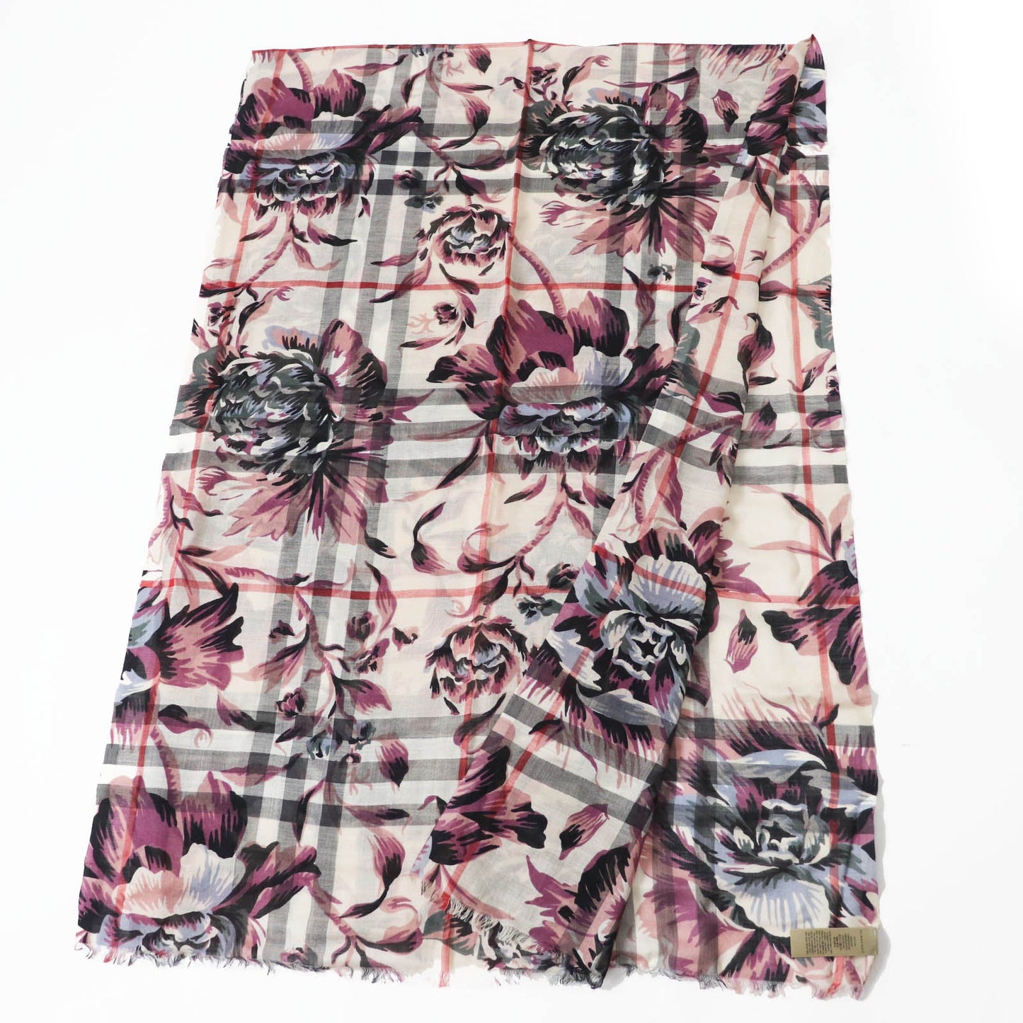 Burberry 4043946 Wool Silk Large Stall