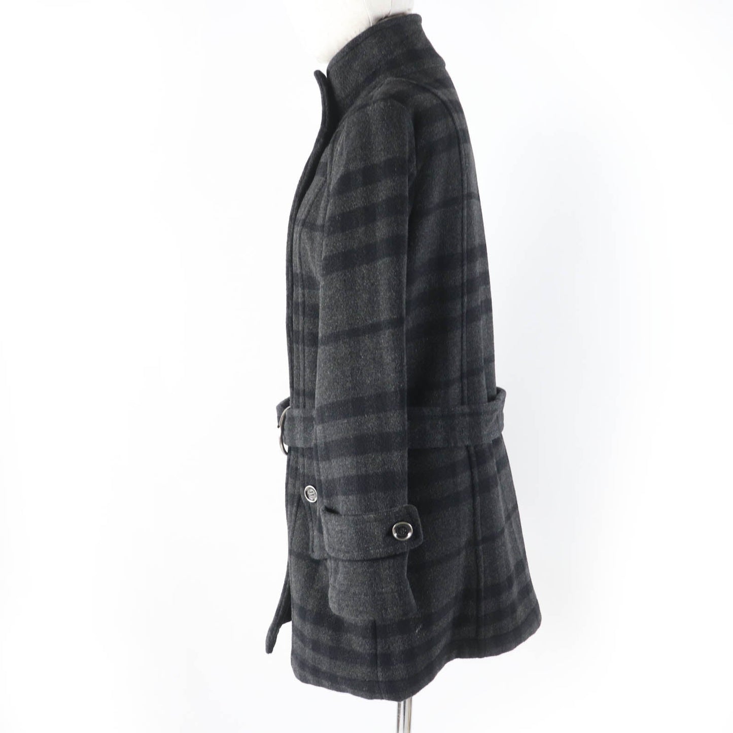 Burberry Wool Cashmere Check Chester Coat Women