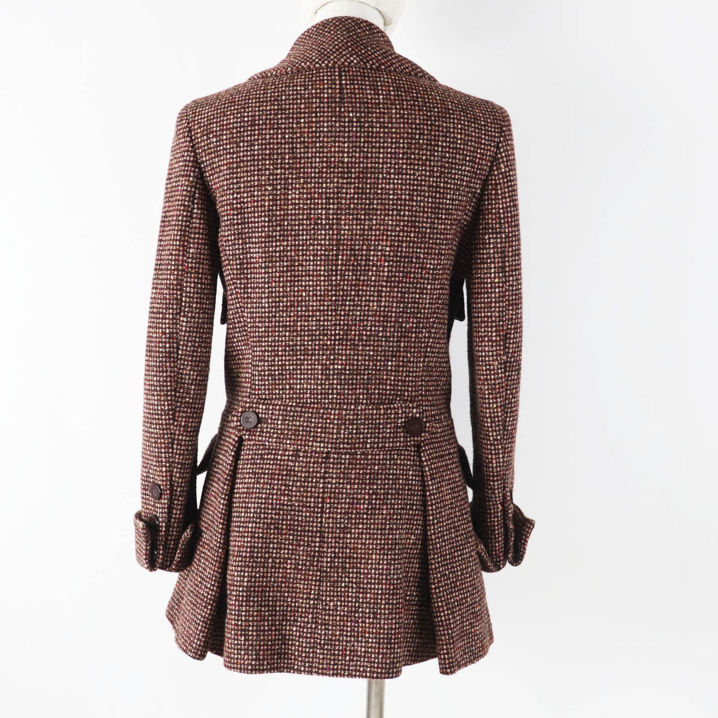 Chanel COCO Mark Camellia Pattern Wool Silk Jacket