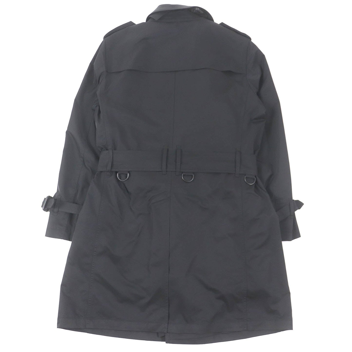 Burberry Nylon Polyester Spring Coat Black M