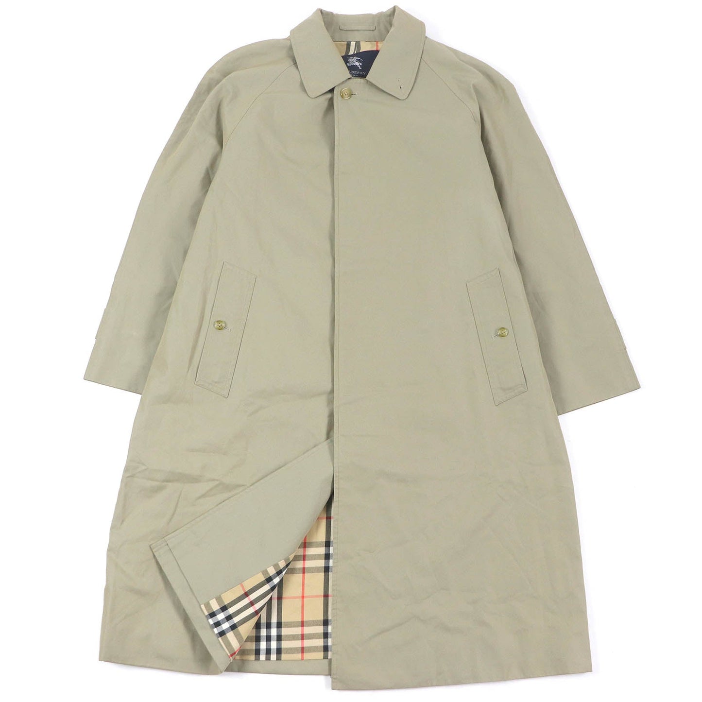 Burberry Cotton Nova Check Fly Front Coat