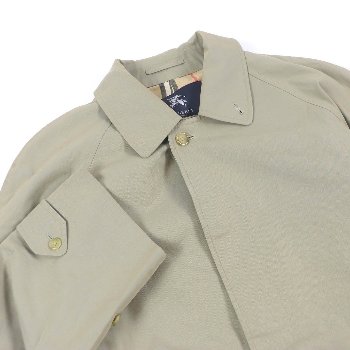 Burberry Cotton Nova Check Fly Front Coat