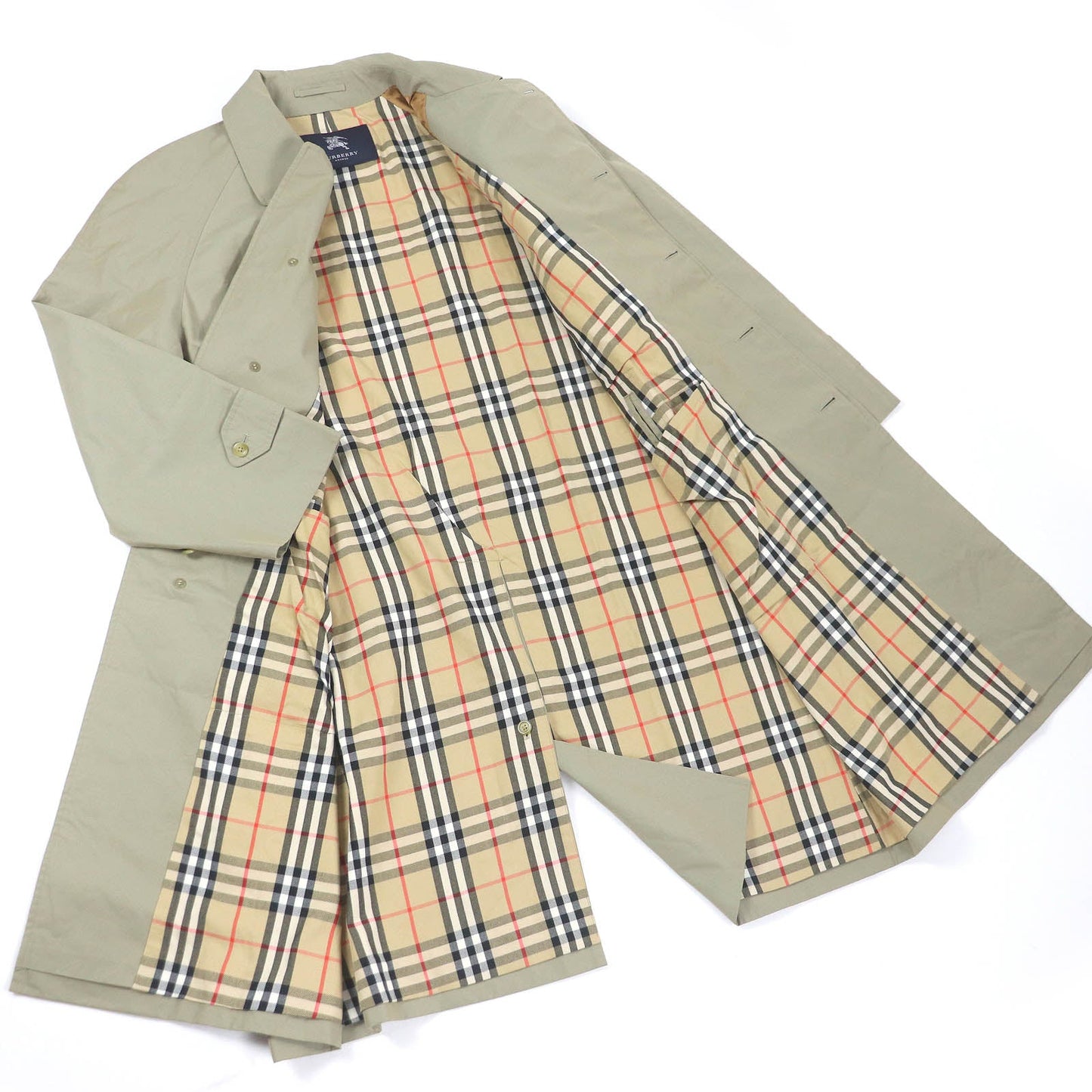 Burberry Cotton Nova Check Fly Front Coat
