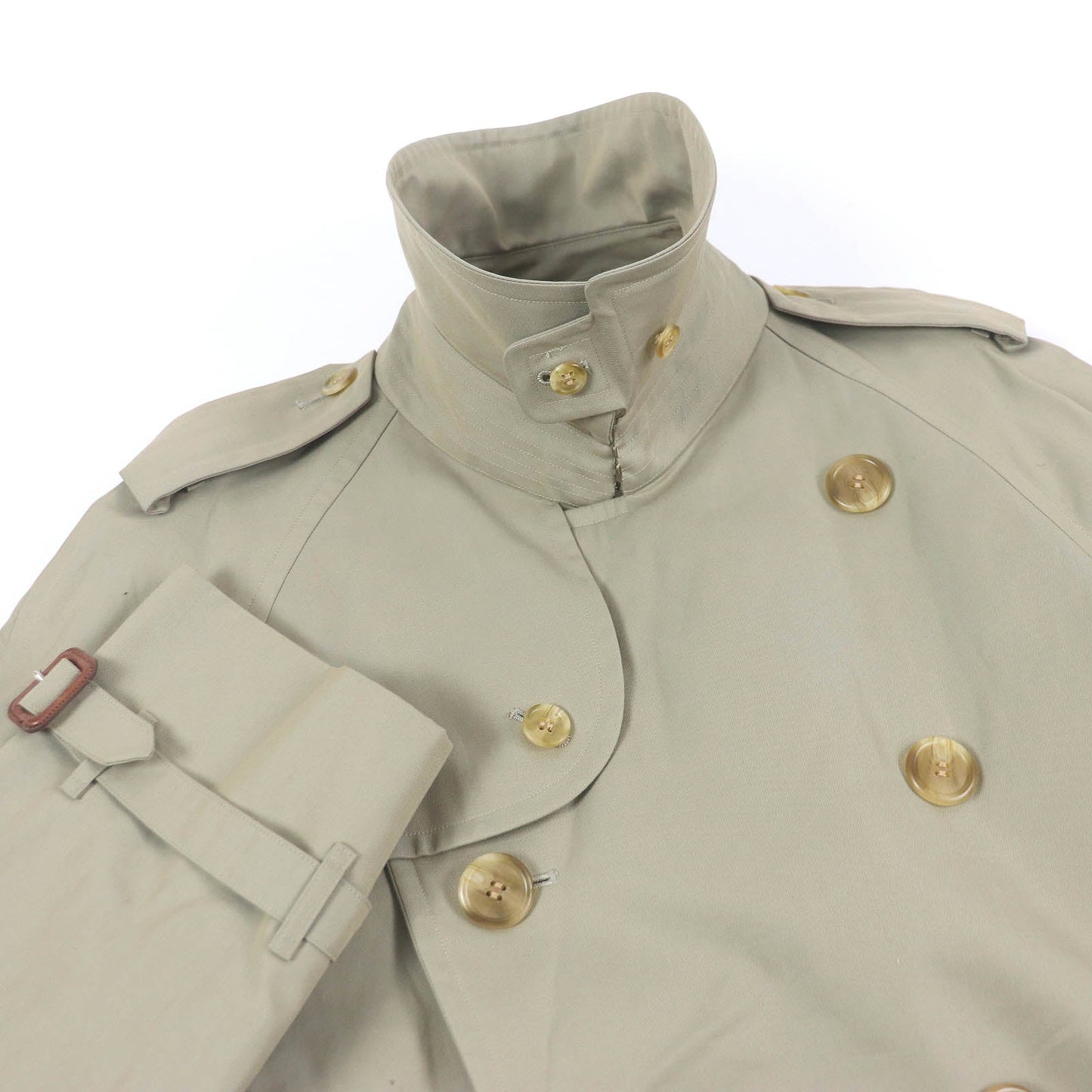 Burberry Vintage Cotton Trench Coat Khaki