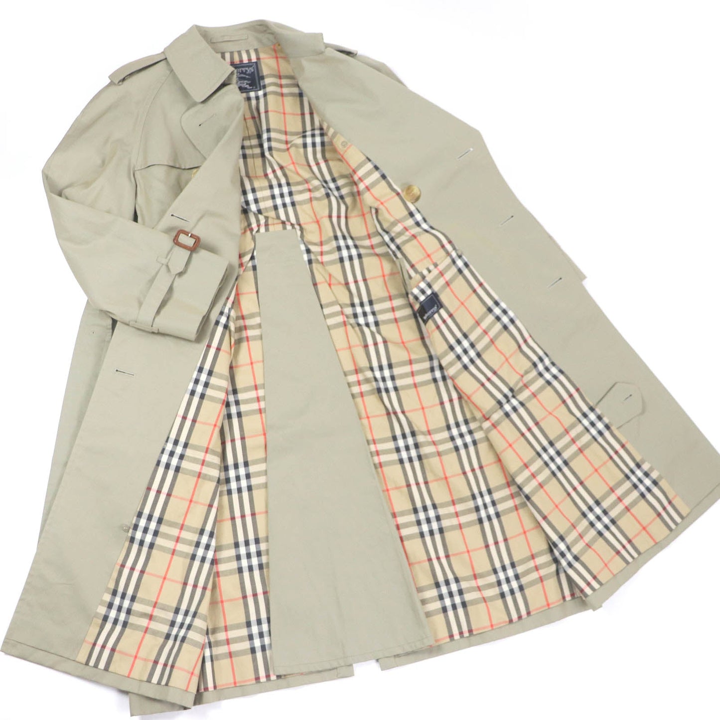 Burberry Vintage Cotton Trench Coat Khaki
