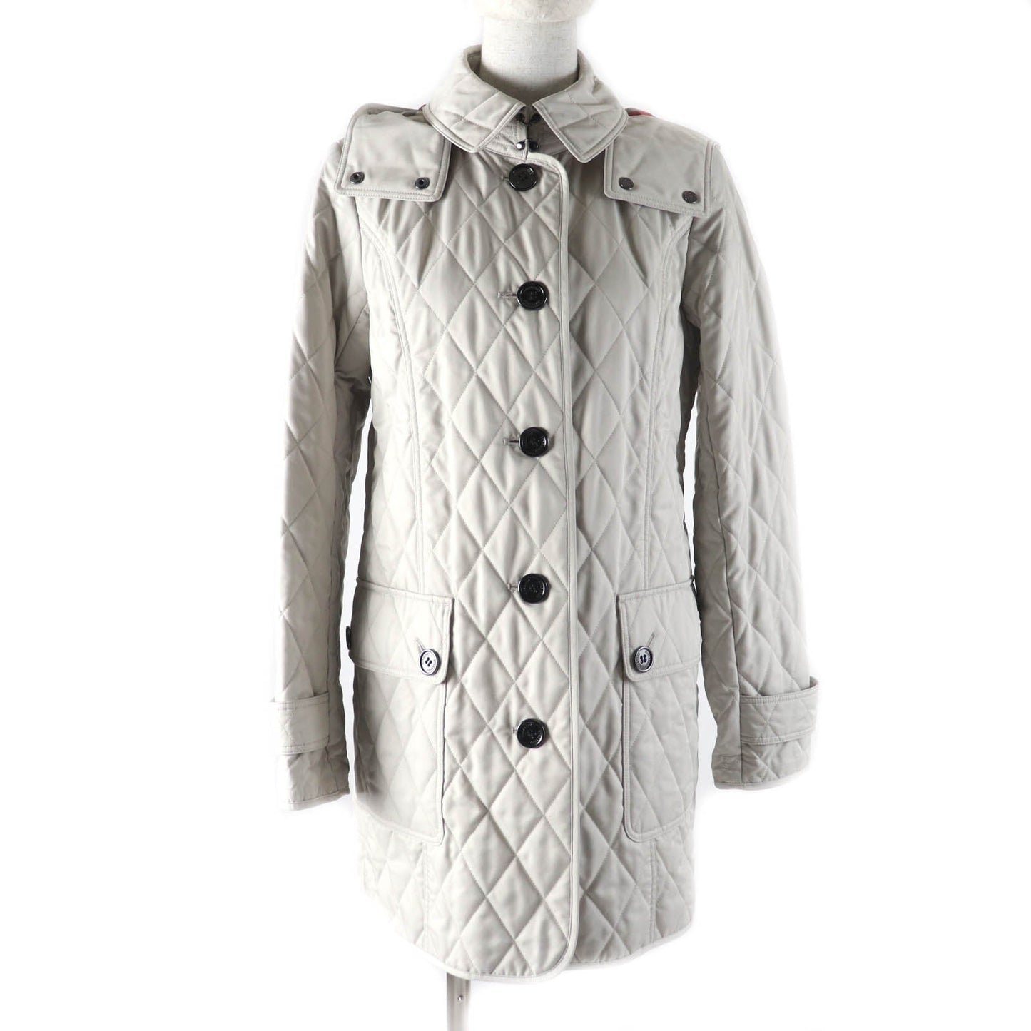 Burberry London Hooded Button Polyester Coat