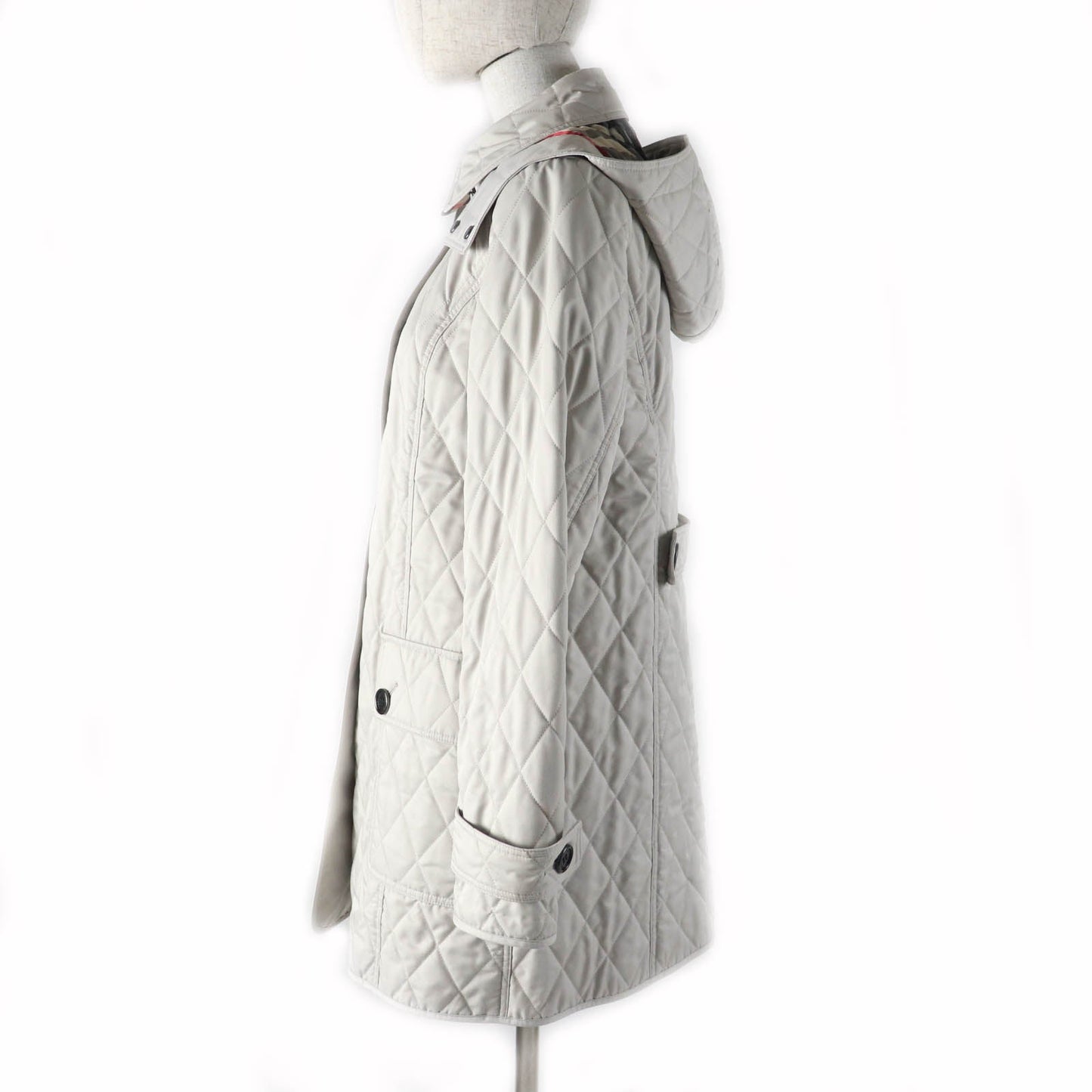 Burberry London Hooded Button Polyester Coat