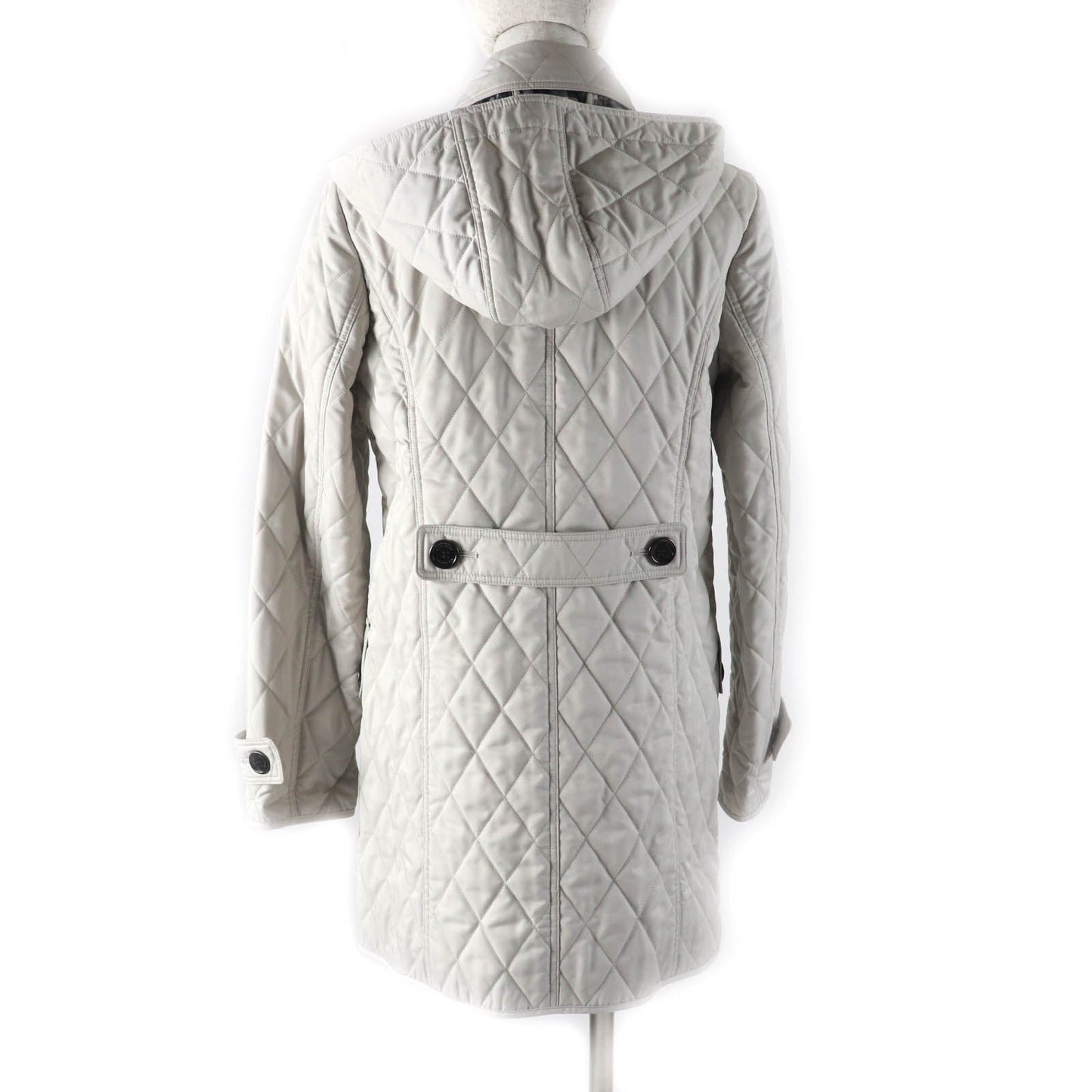 Burberry London Hooded Button Polyester Coat