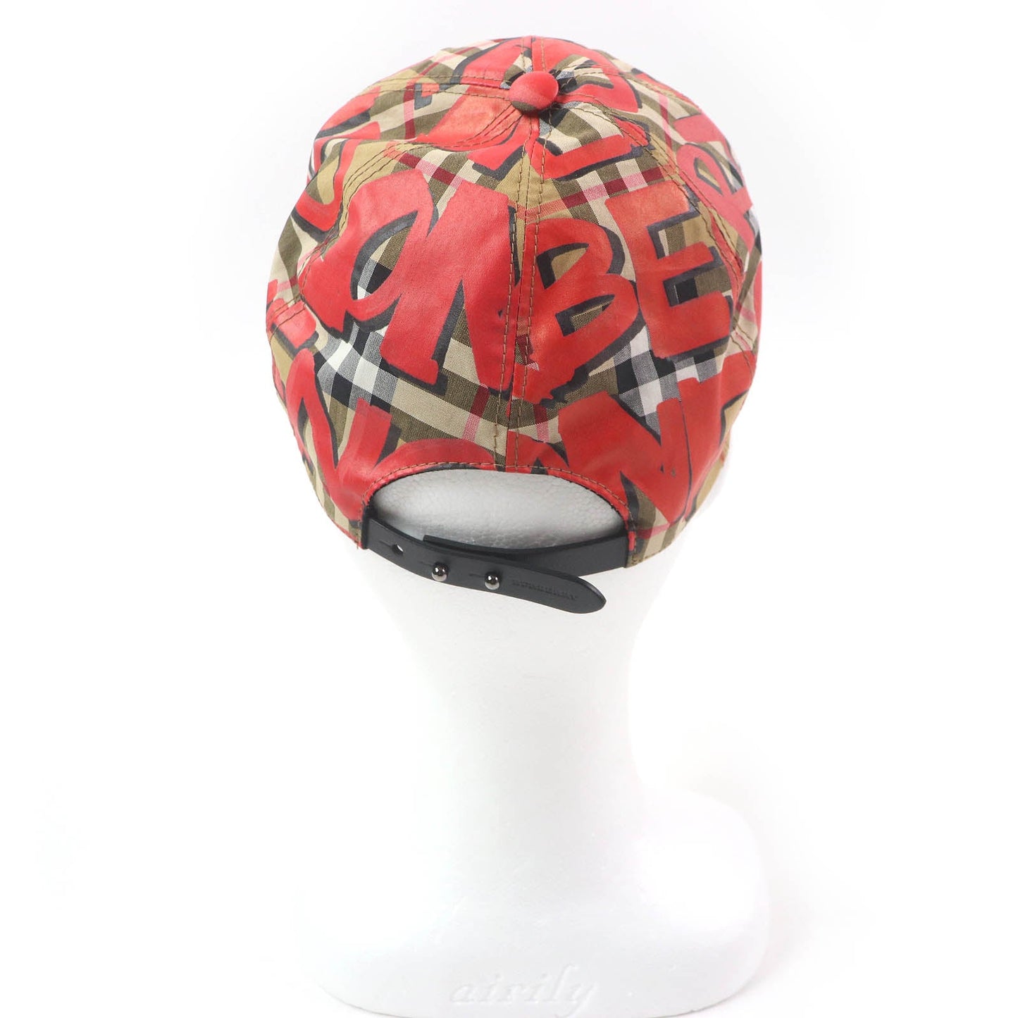 Burberry 4074816 Nova Check Graffiti Cotton Baseball Cap