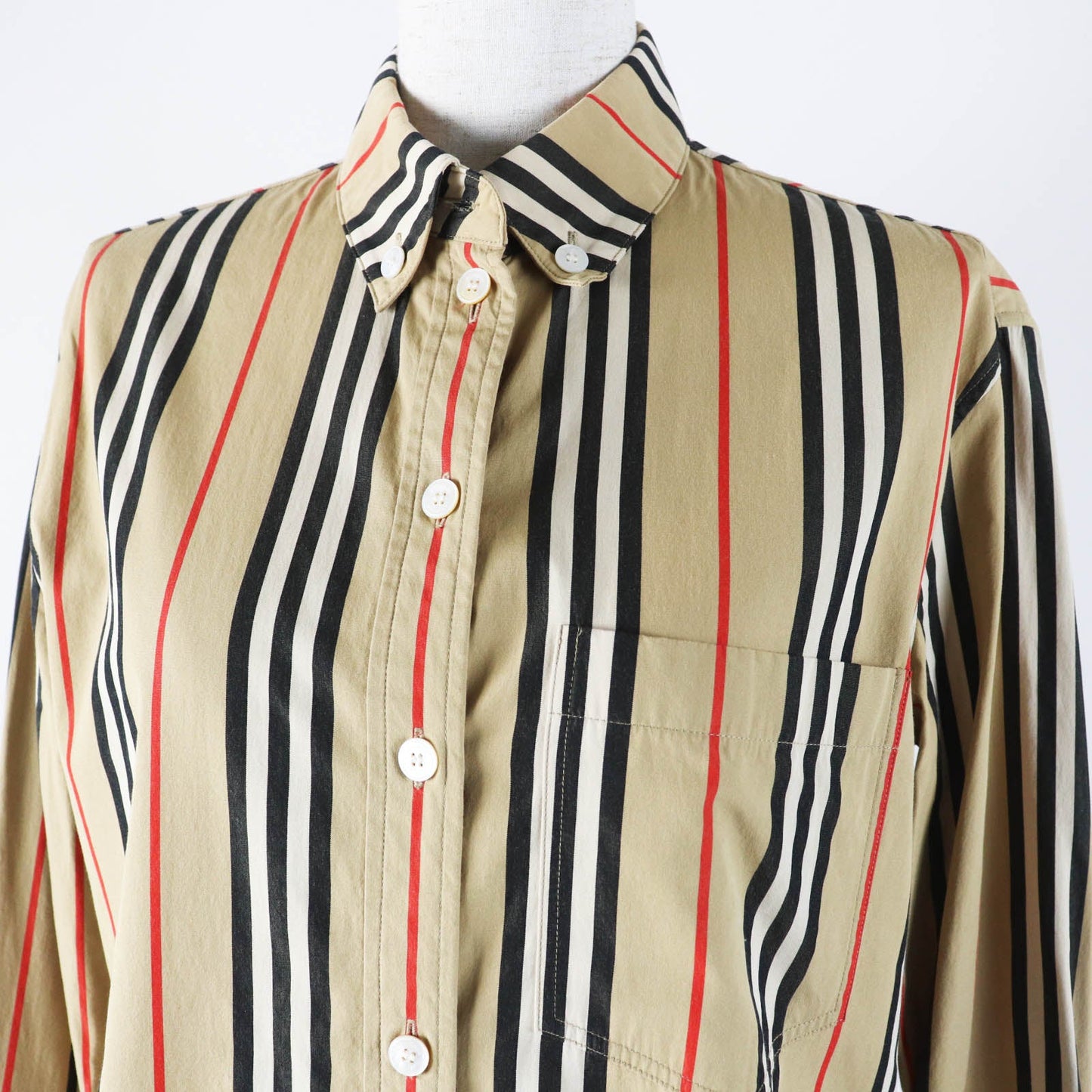Burberry Icon stripe Cotton Long Sleeve Shirt